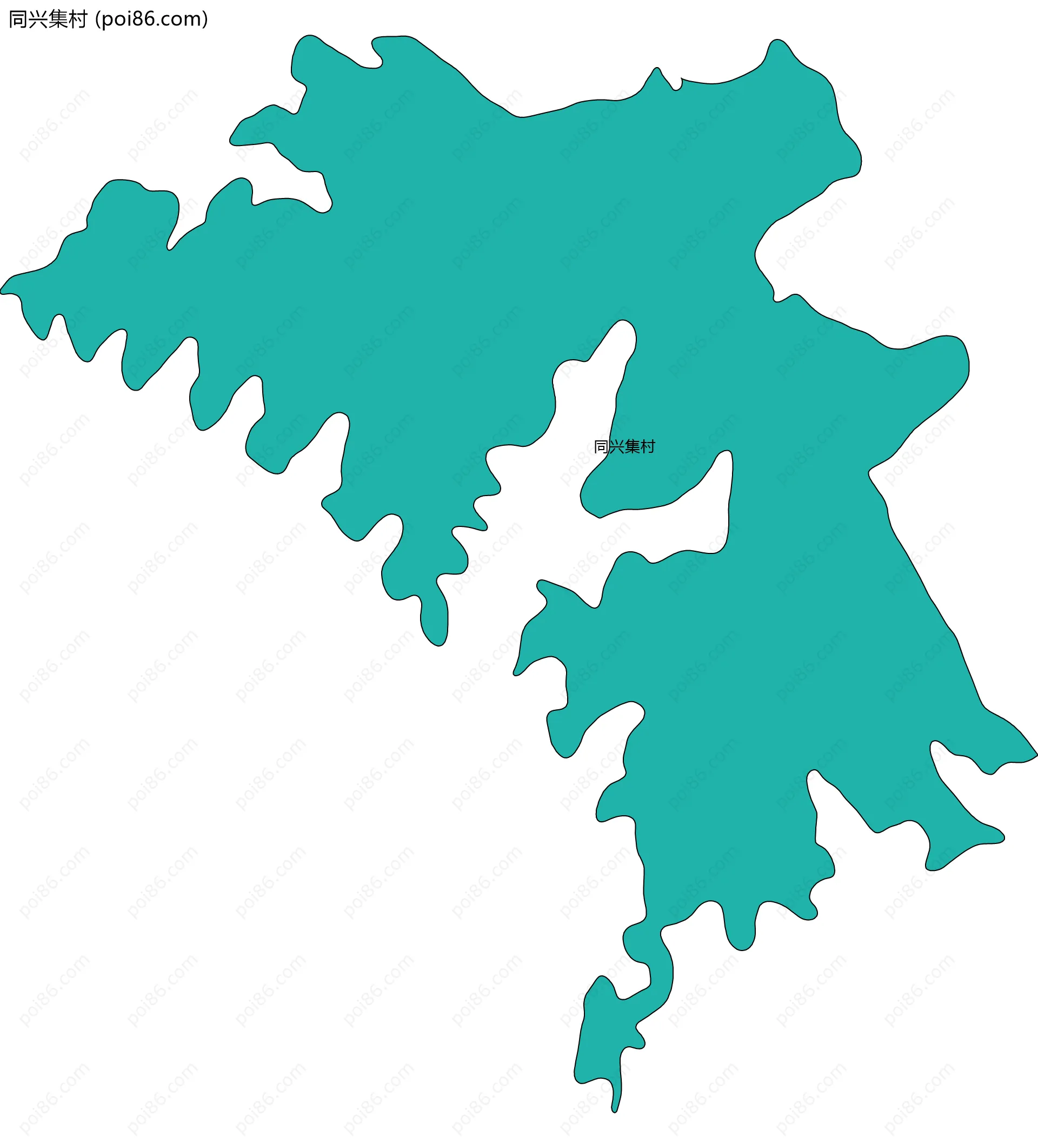 同兴集村边界地图