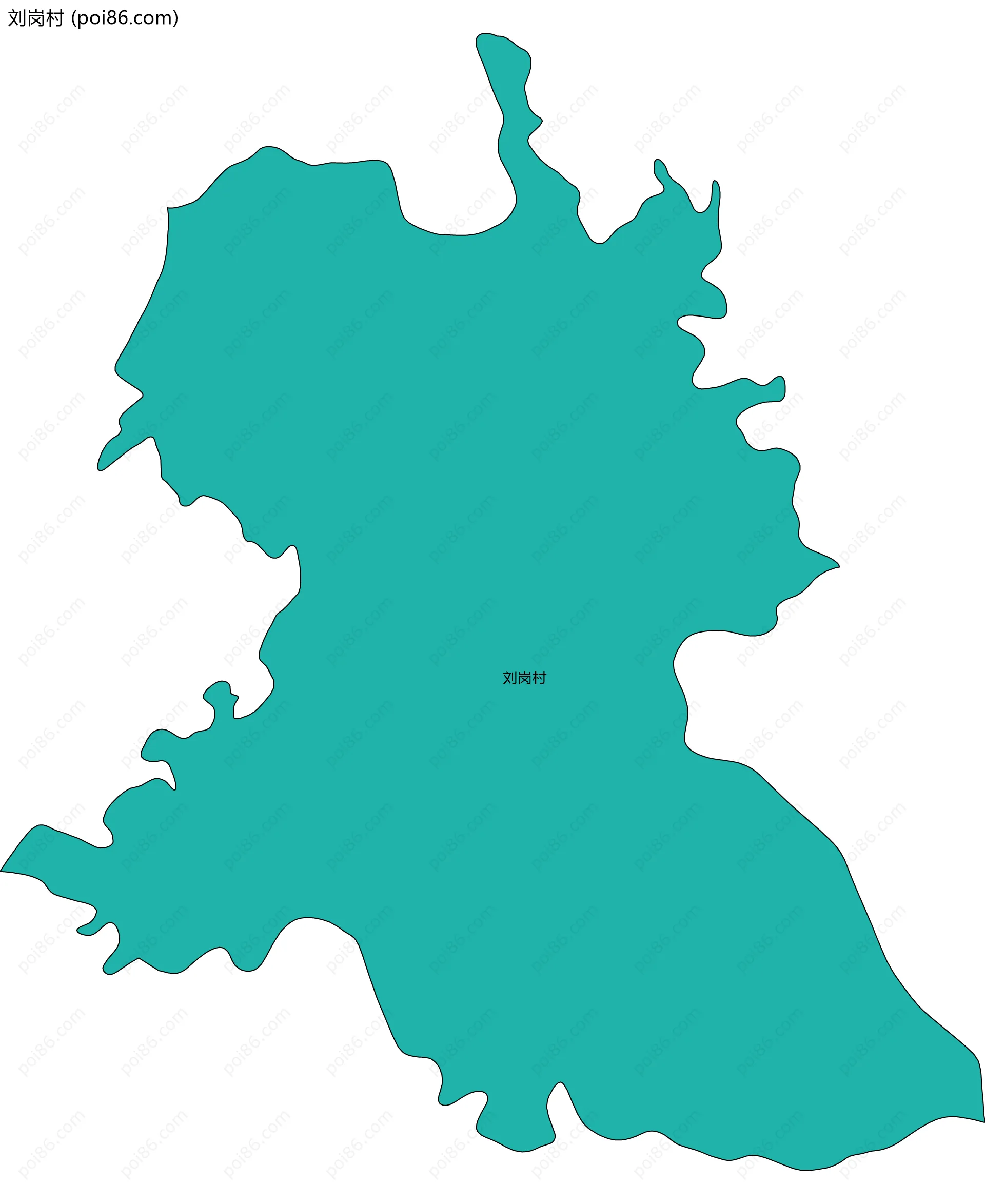 刘岗村边界地图