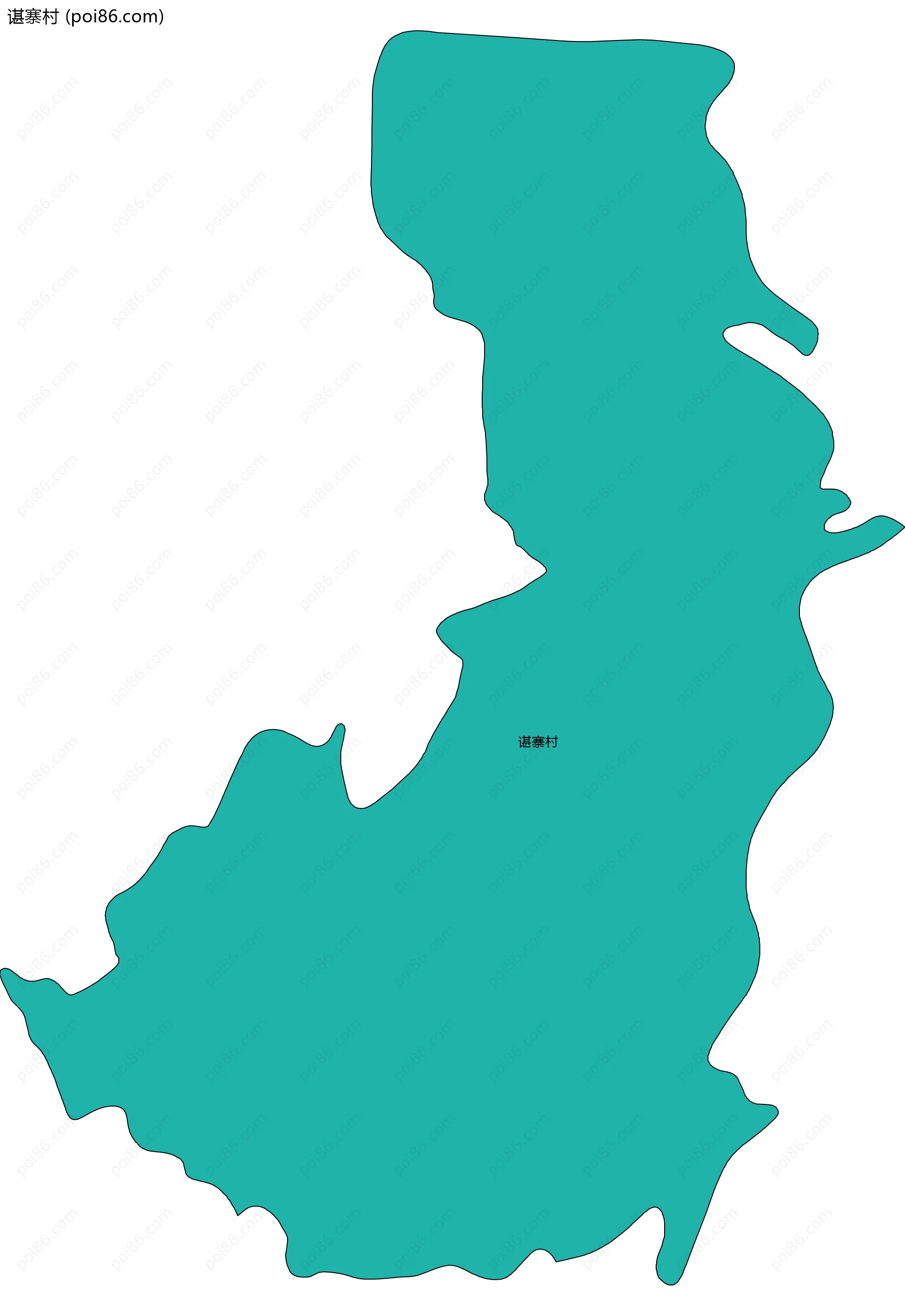 谌寨村边界地图