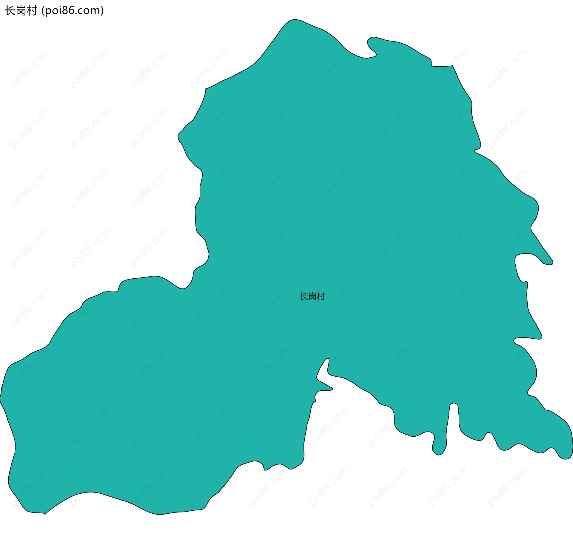 长岗村边界地图