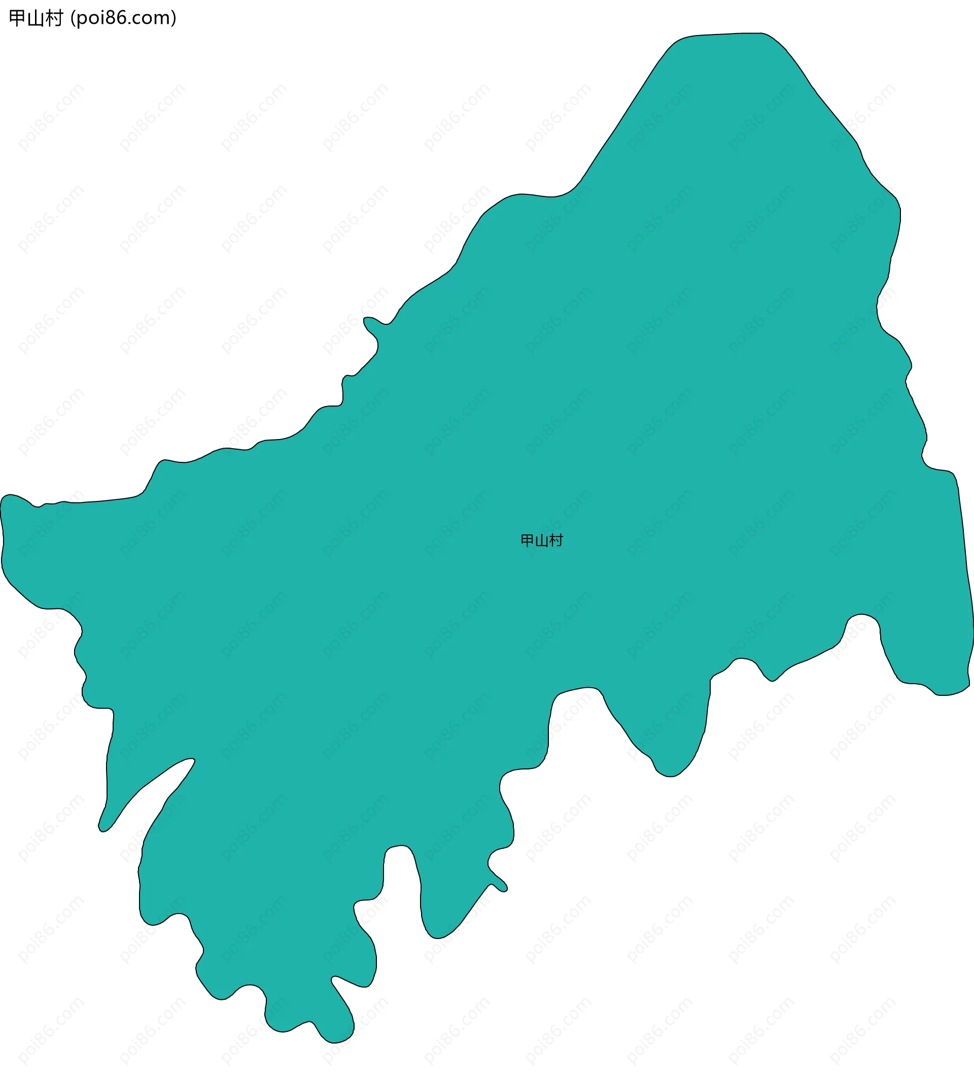 甲山村边界地图