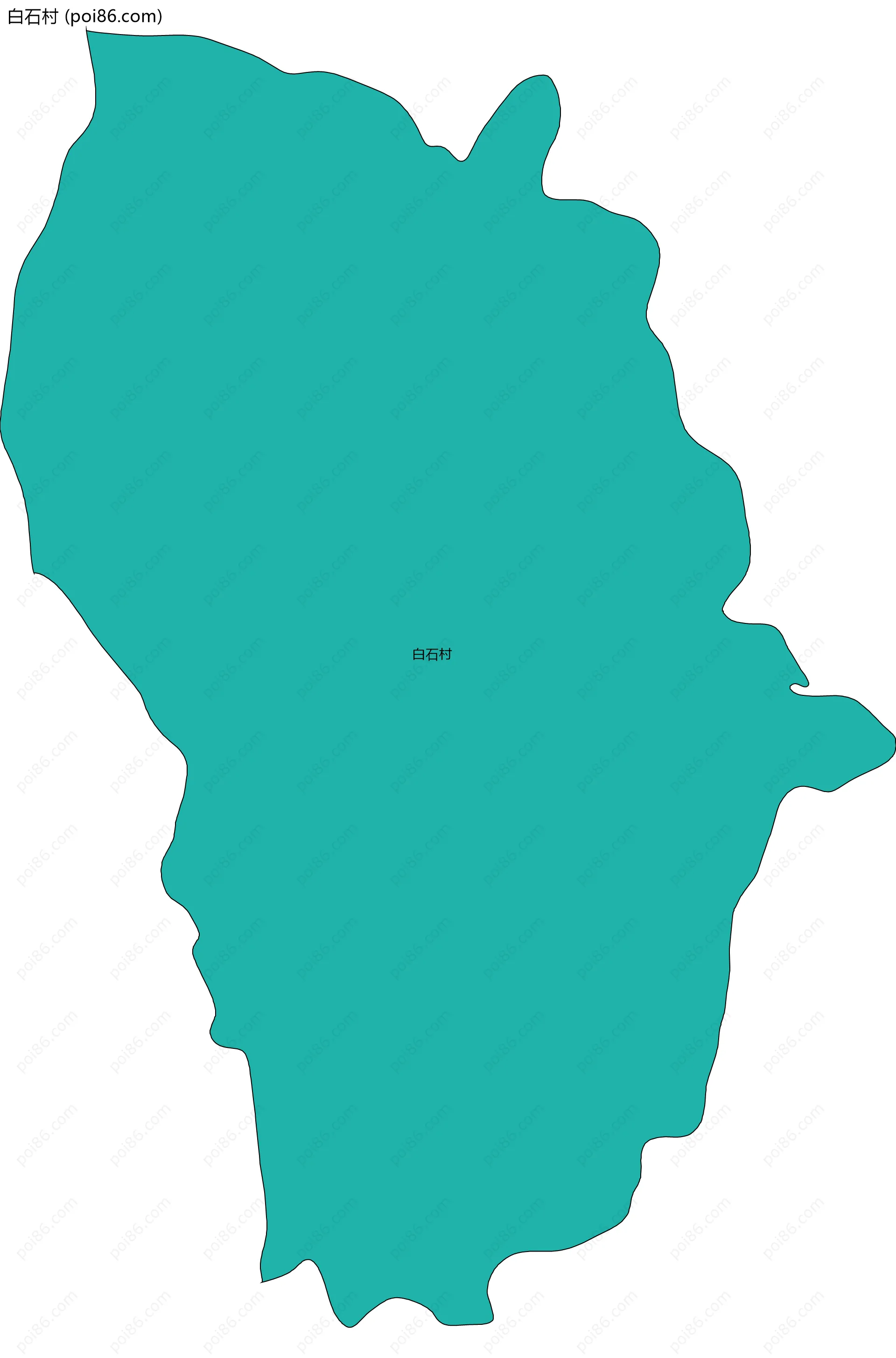 白石村边界地图