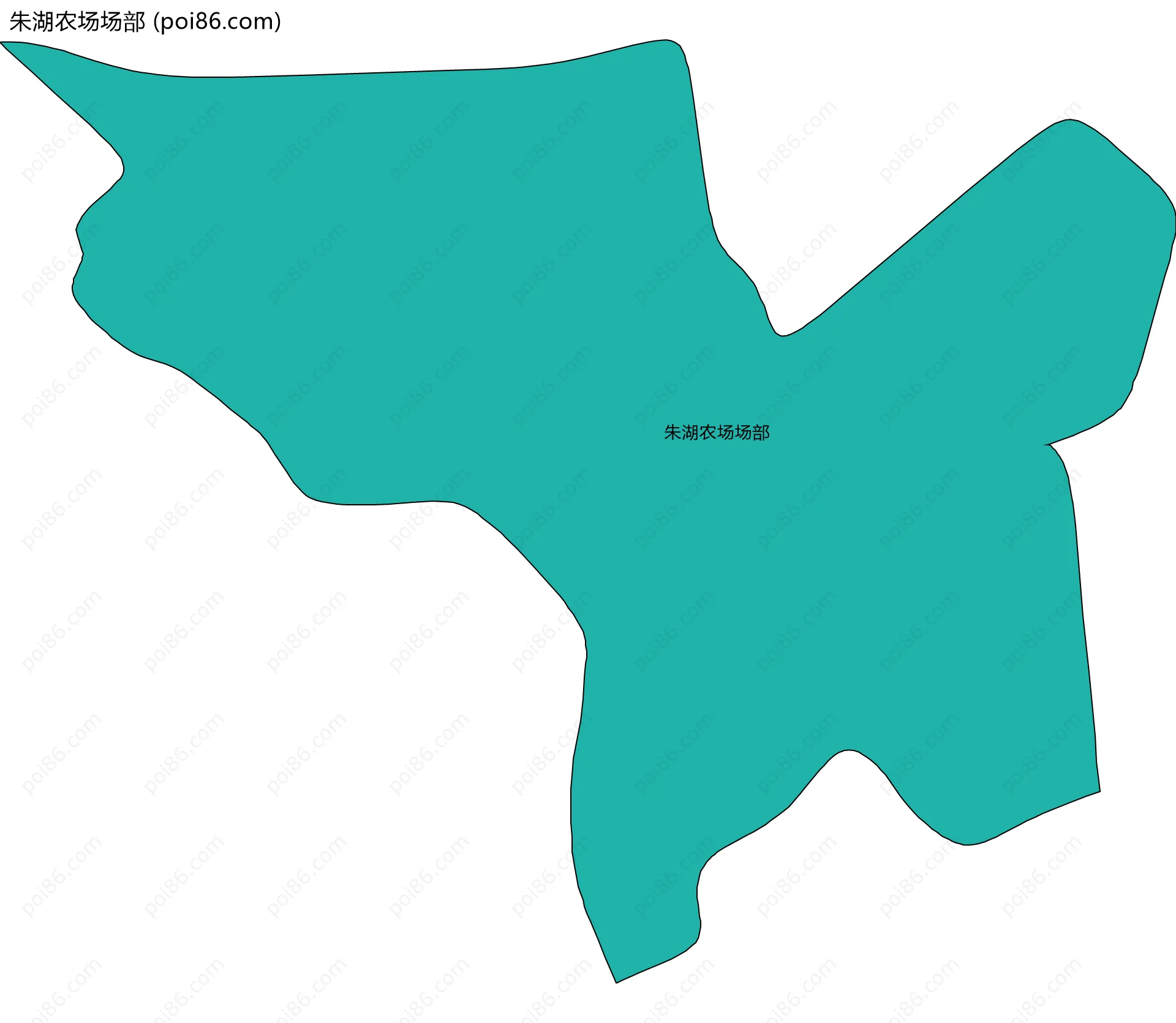 朱湖农场场部边界地图