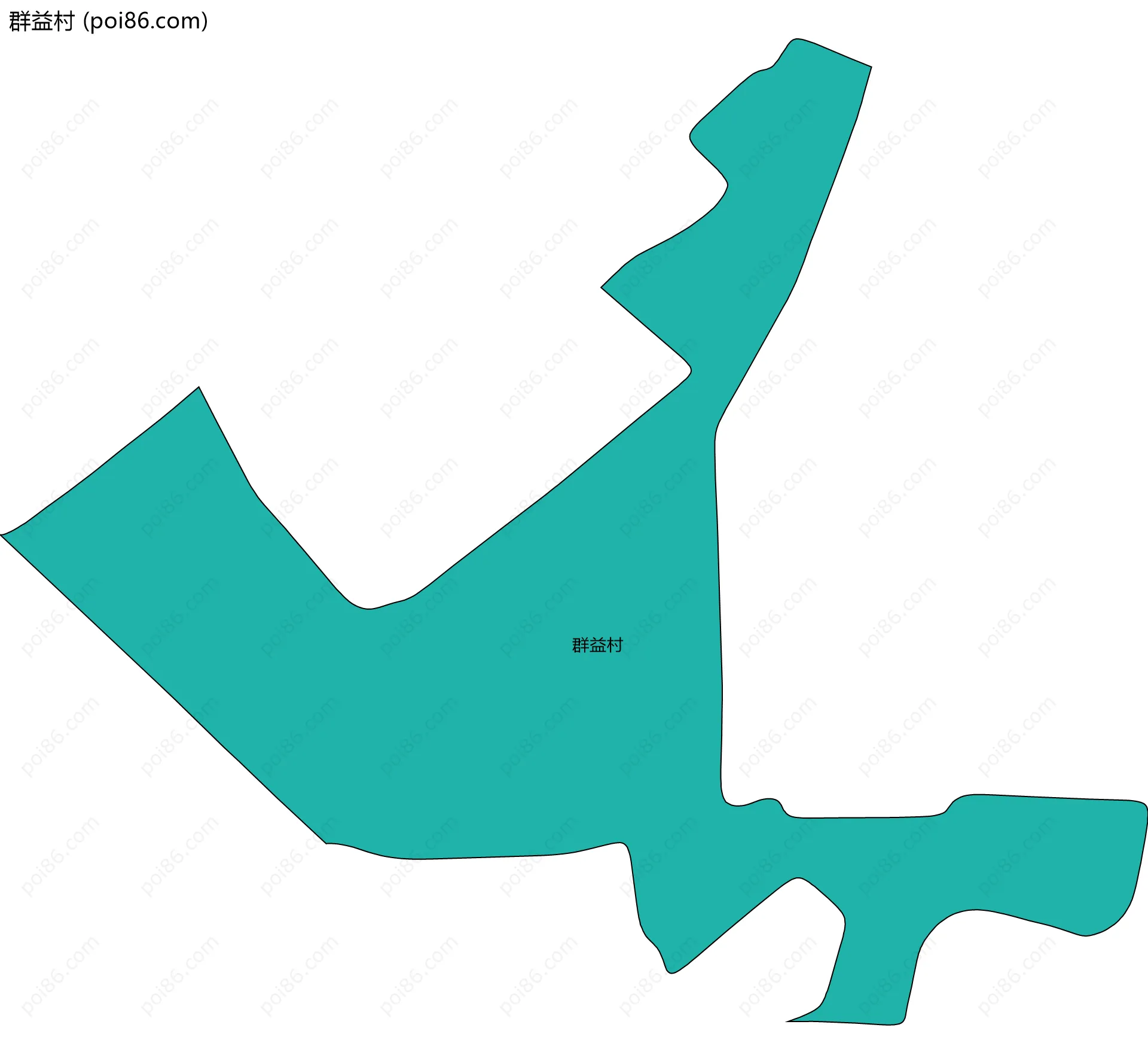 群益村边界地图