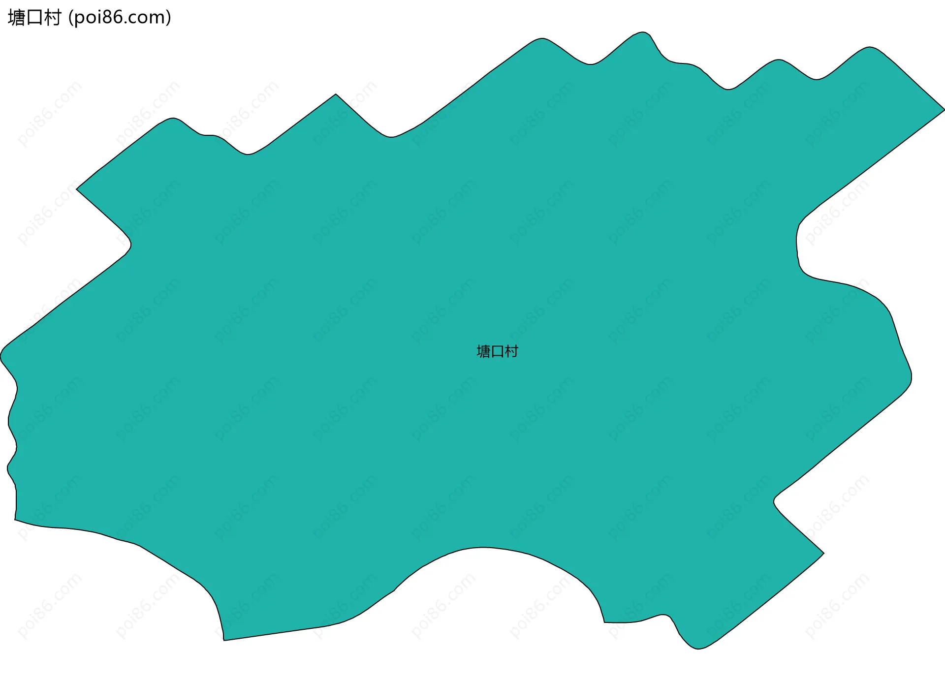 塘口村边界地图