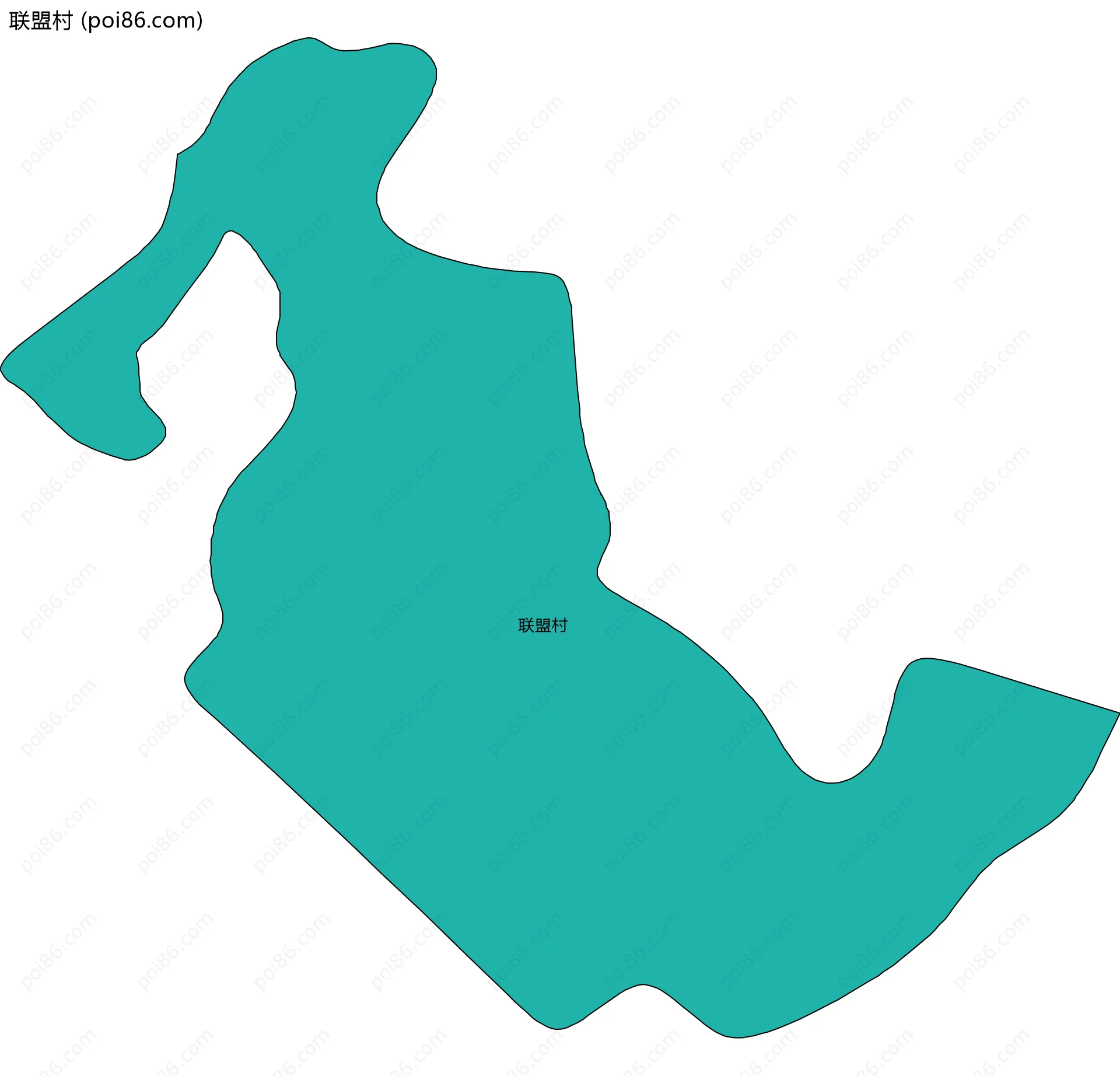 联盟村边界地图