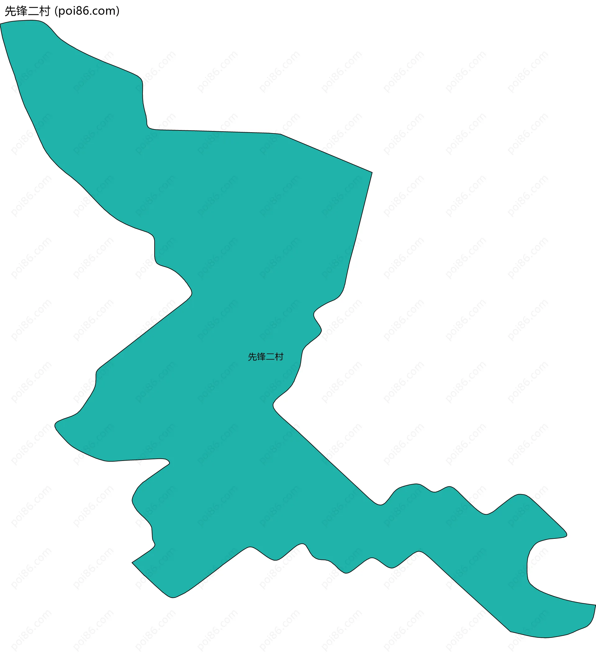 先锋二村边界地图