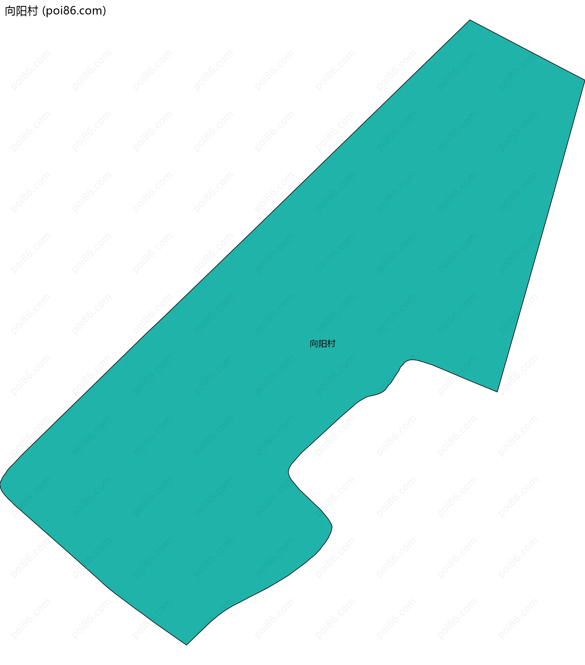 向阳村边界地图