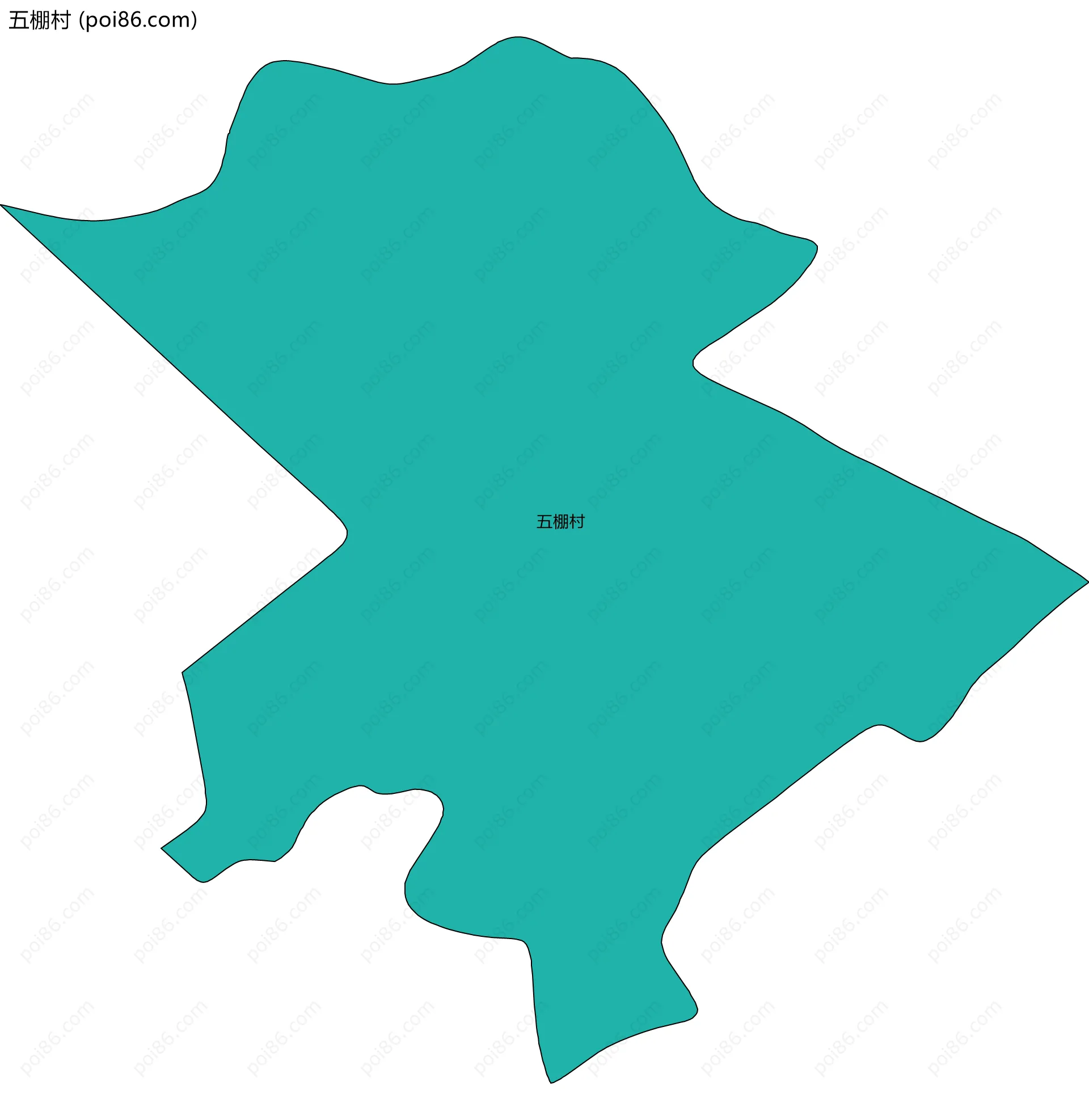 五棚村边界地图