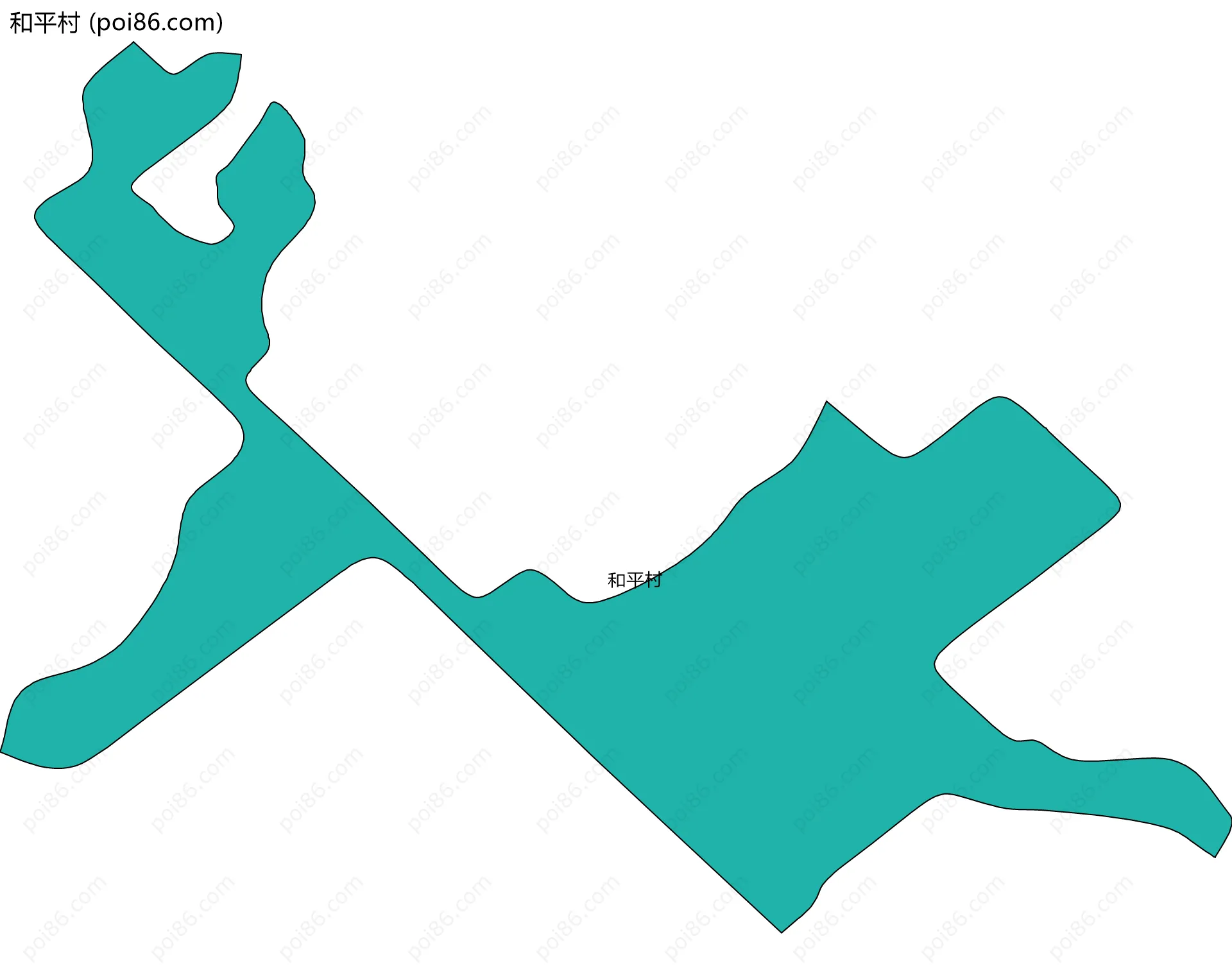 和平村边界地图