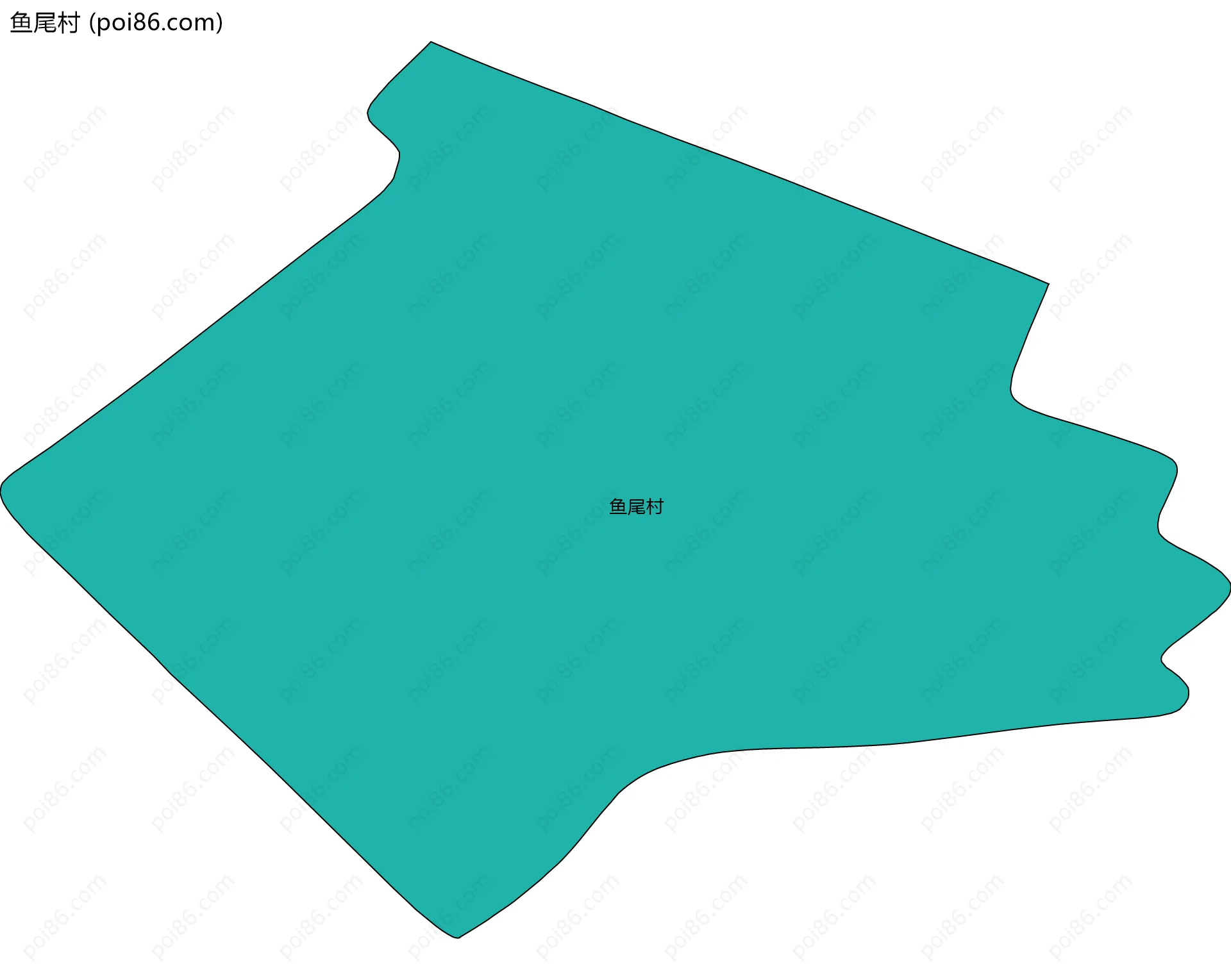 鱼尾村边界地图