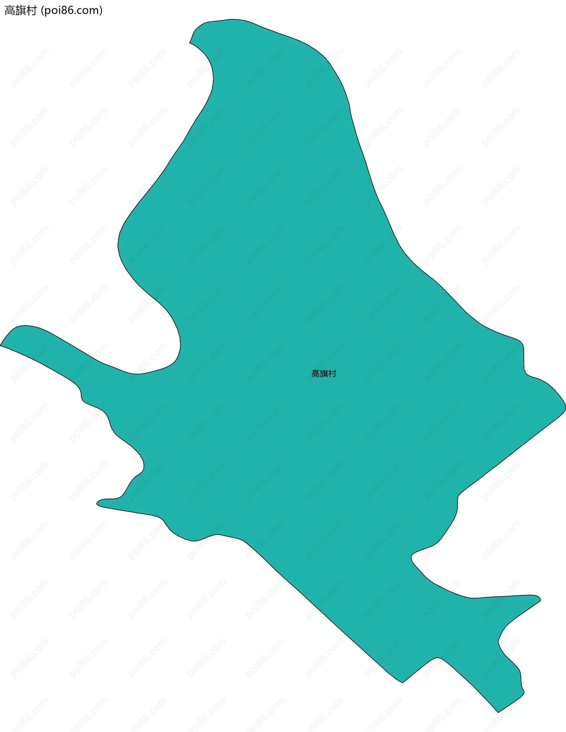 高旗村边界地图