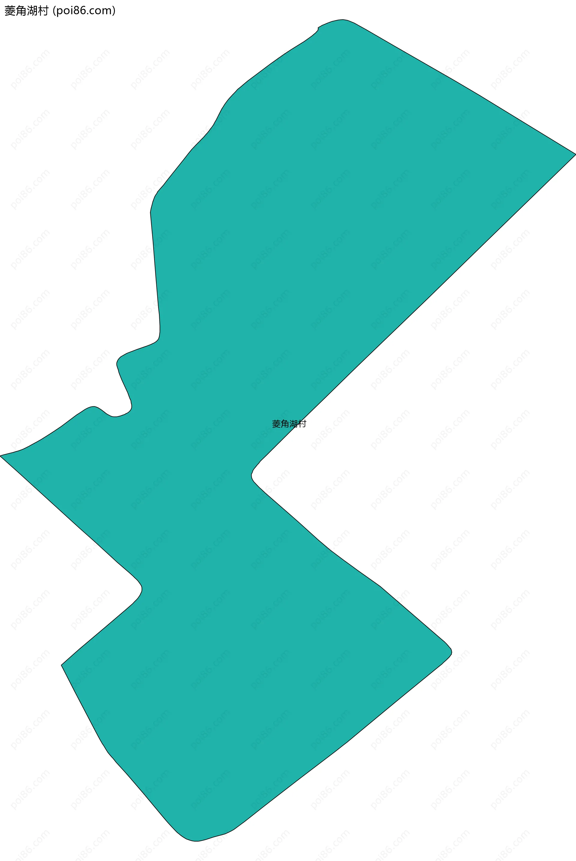 菱角湖村边界地图