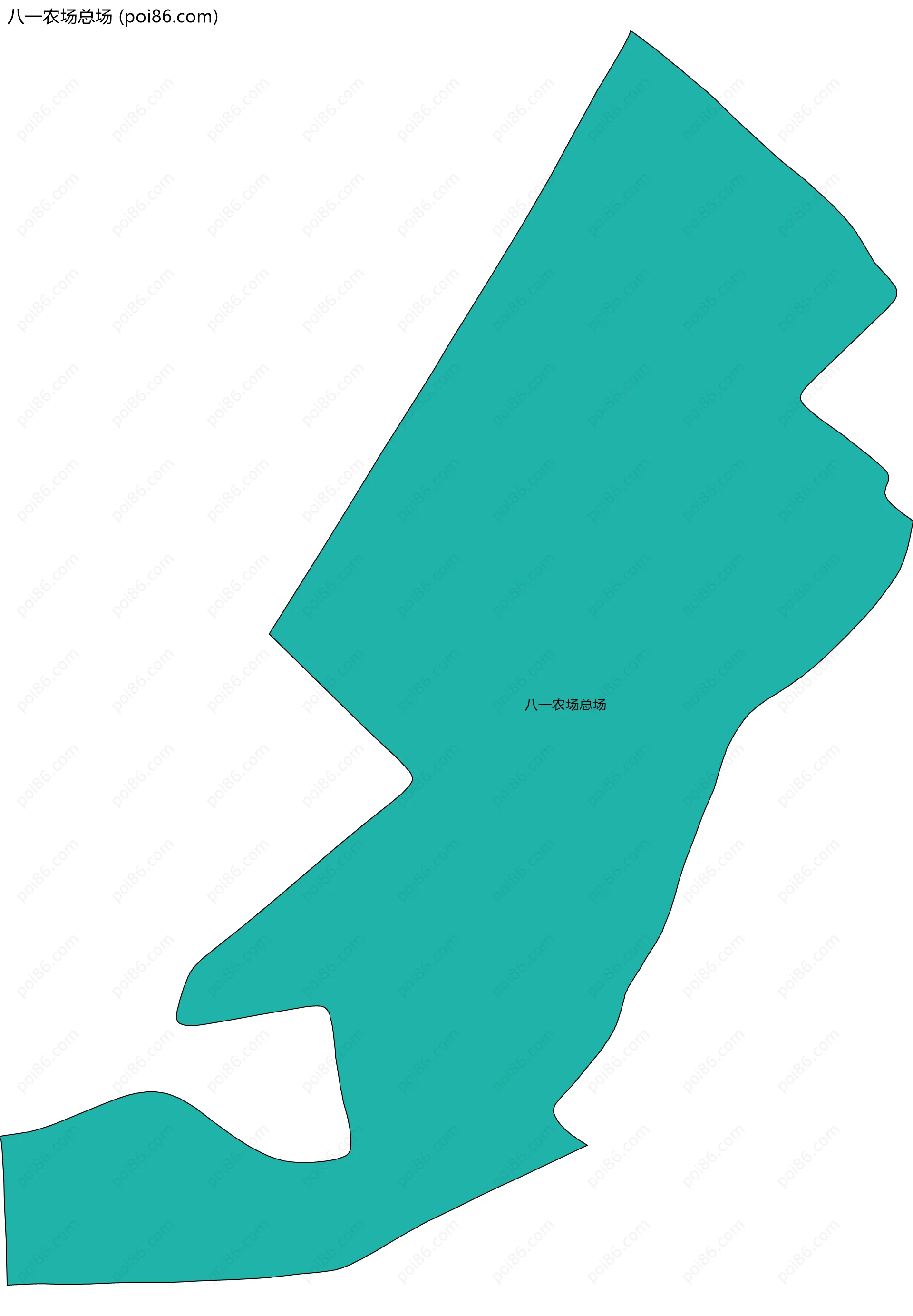 八一农场总场边界地图