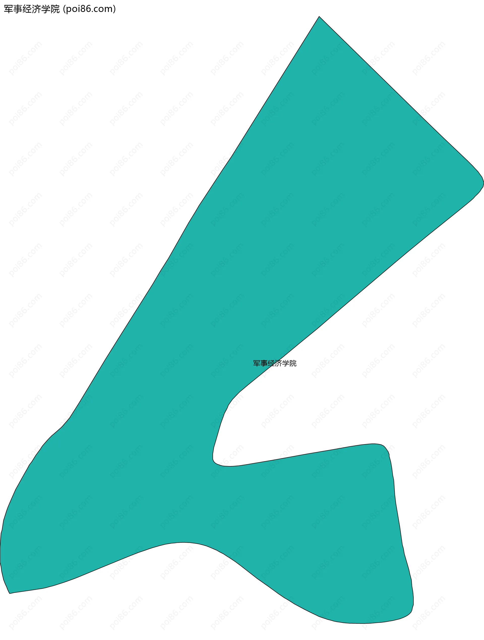 军事经济学院边界地图