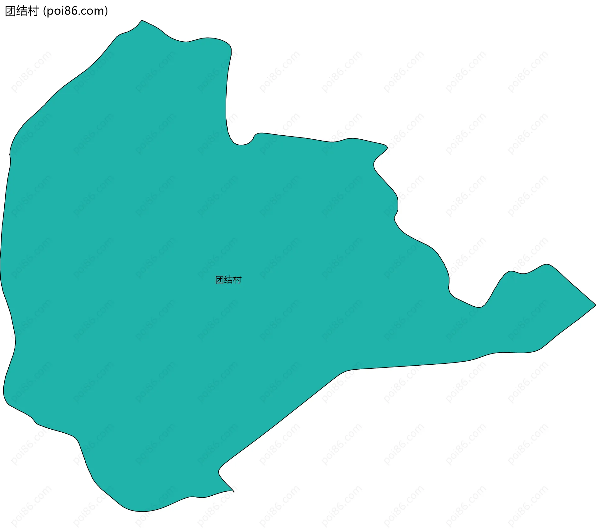 团结村边界地图