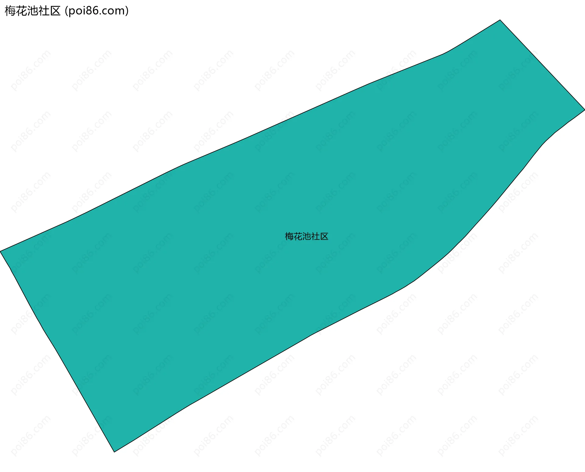 梅花池社区边界地图