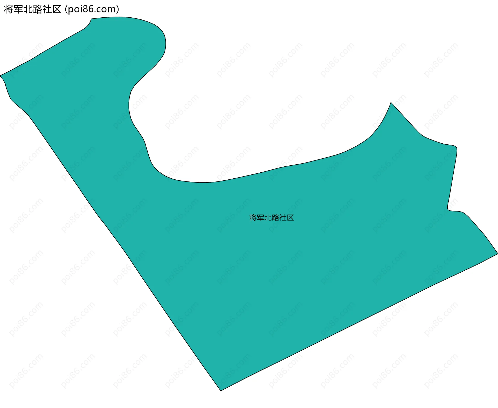 将军北路社区边界地图
