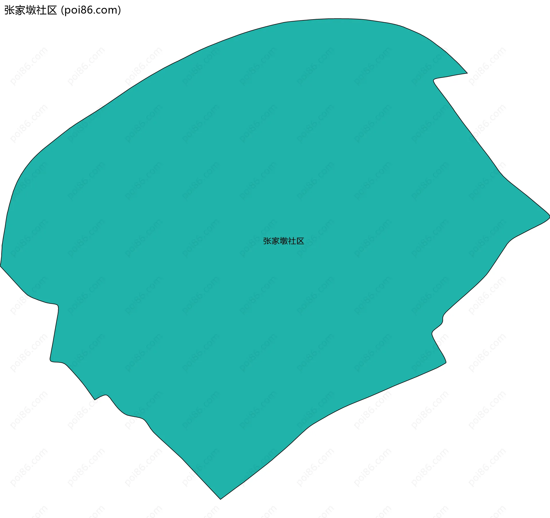 张家墩社区边界地图