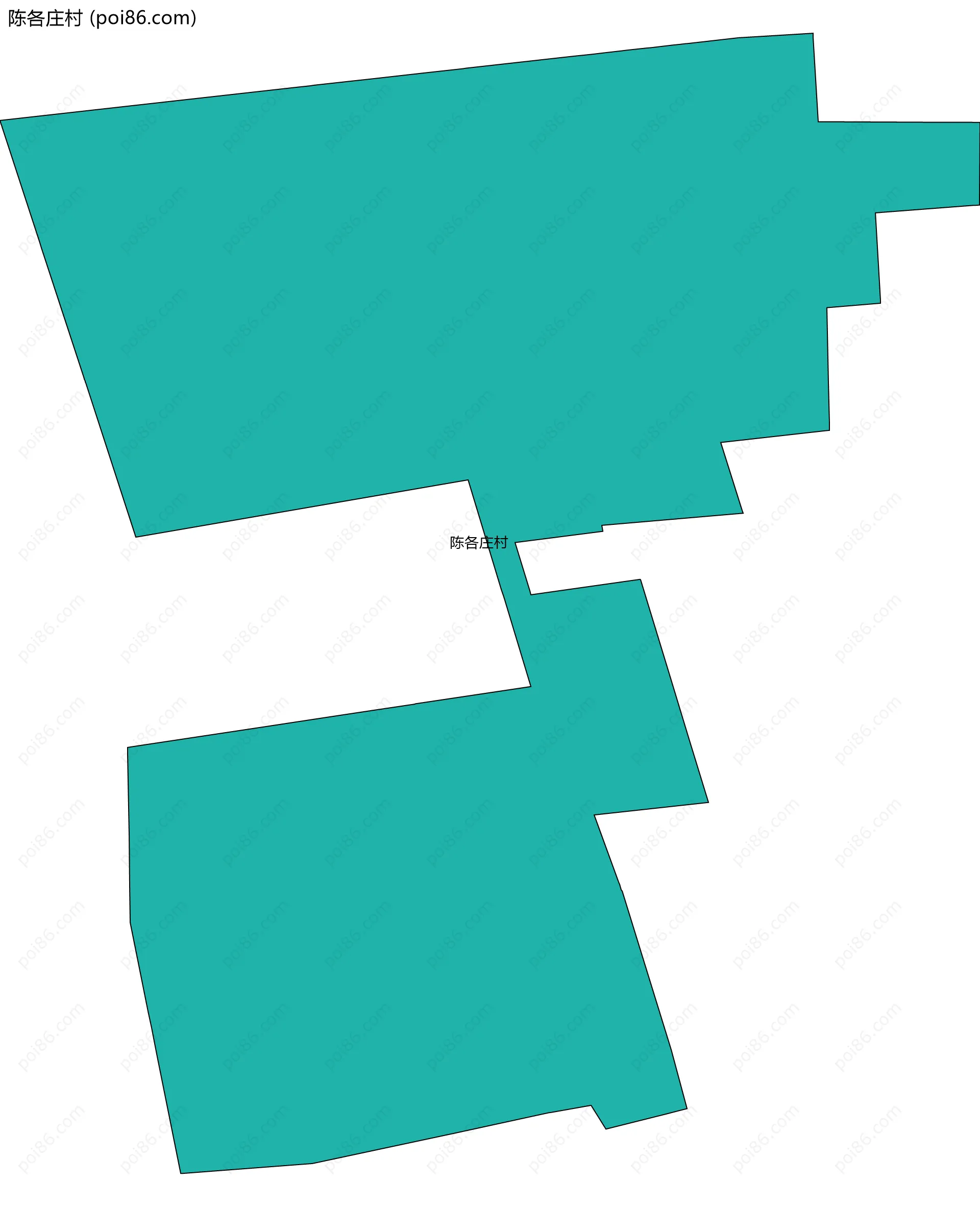陈各庄村边界地图