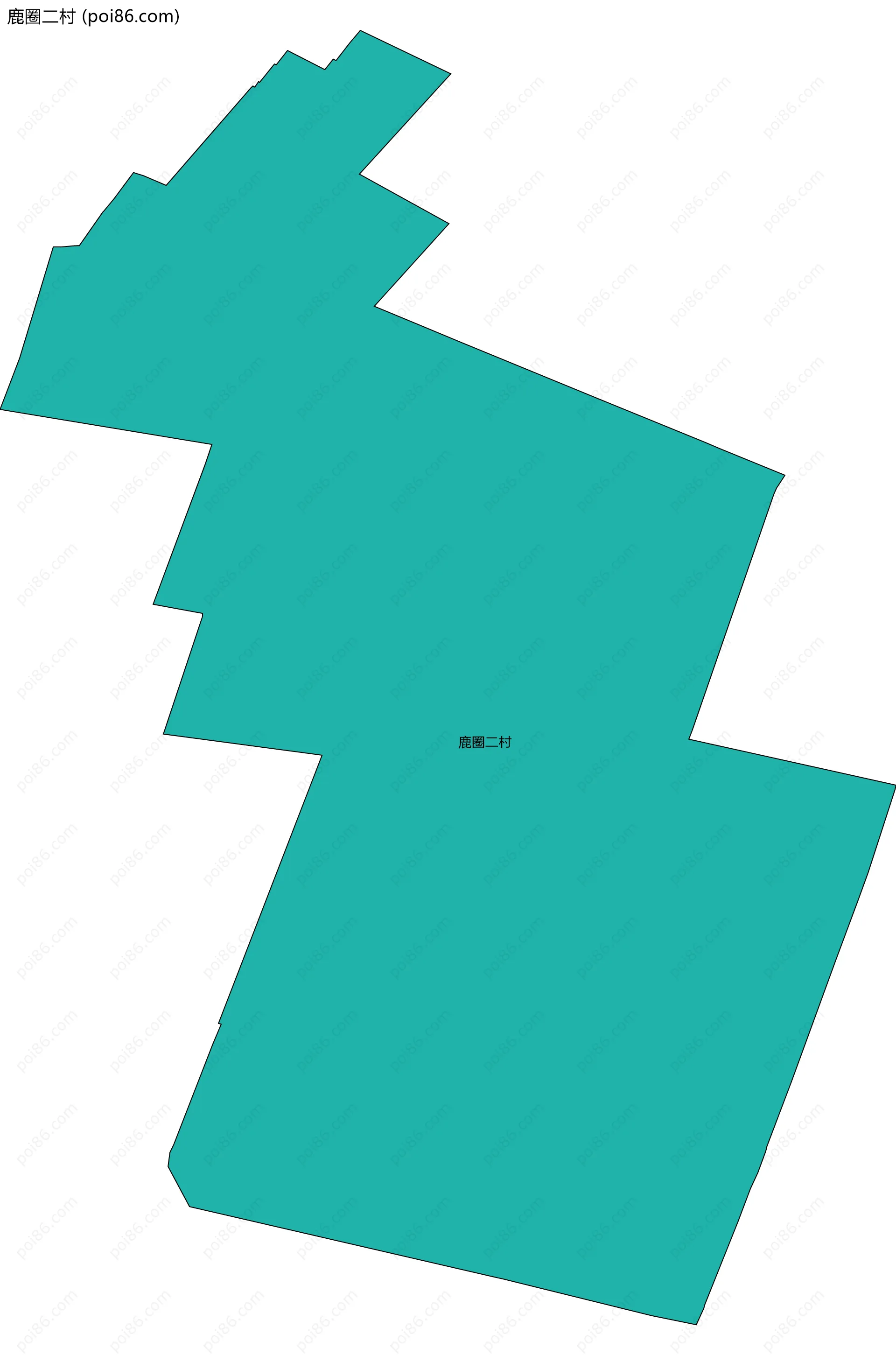 鹿圈二村边界地图