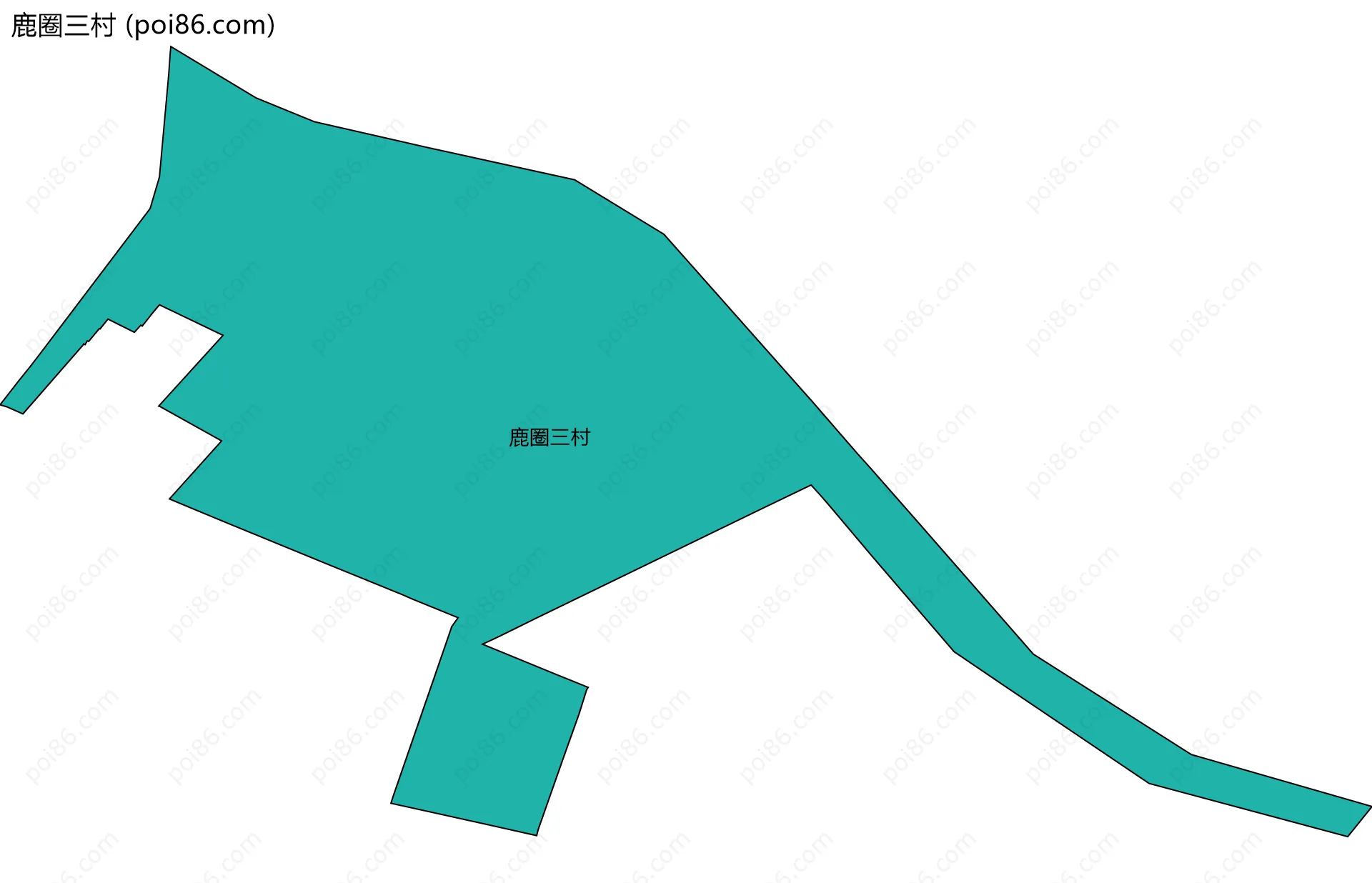 鹿圈三村边界地图