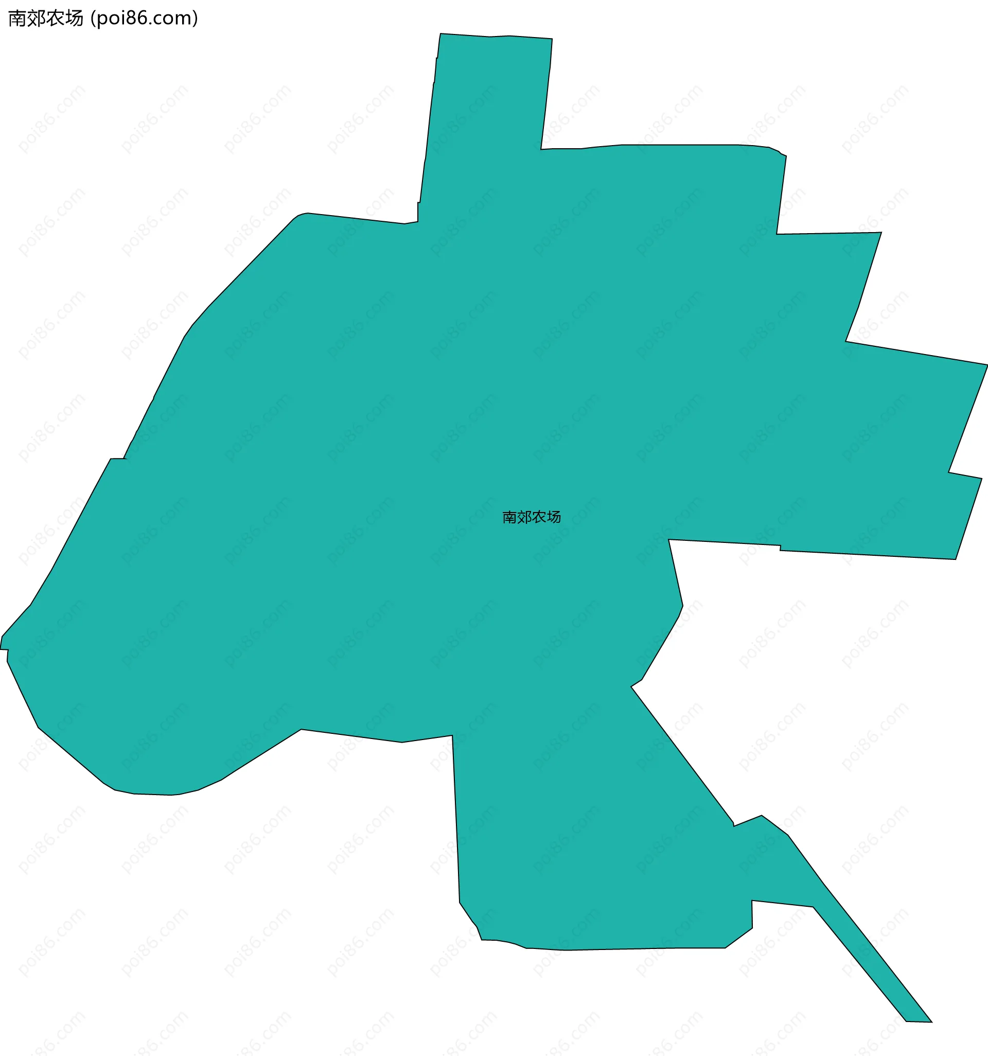 南郊农场边界地图