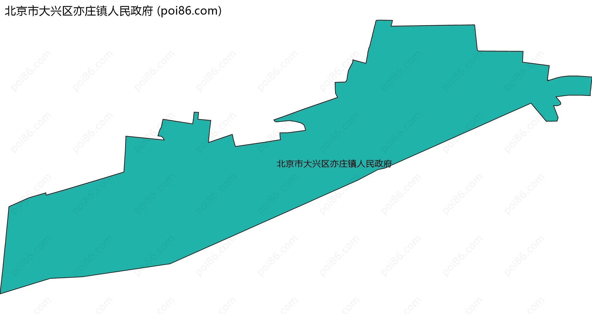 北京市大兴区亦庄镇人民政府边界地图