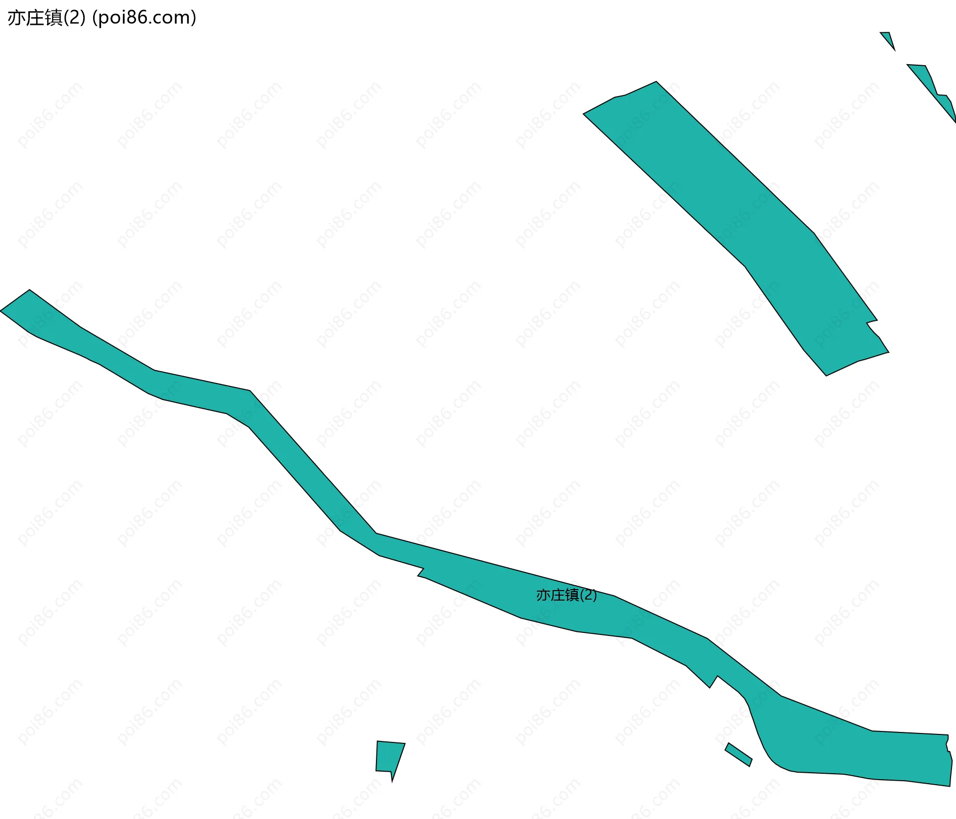 亦庄镇(2)边界地图
