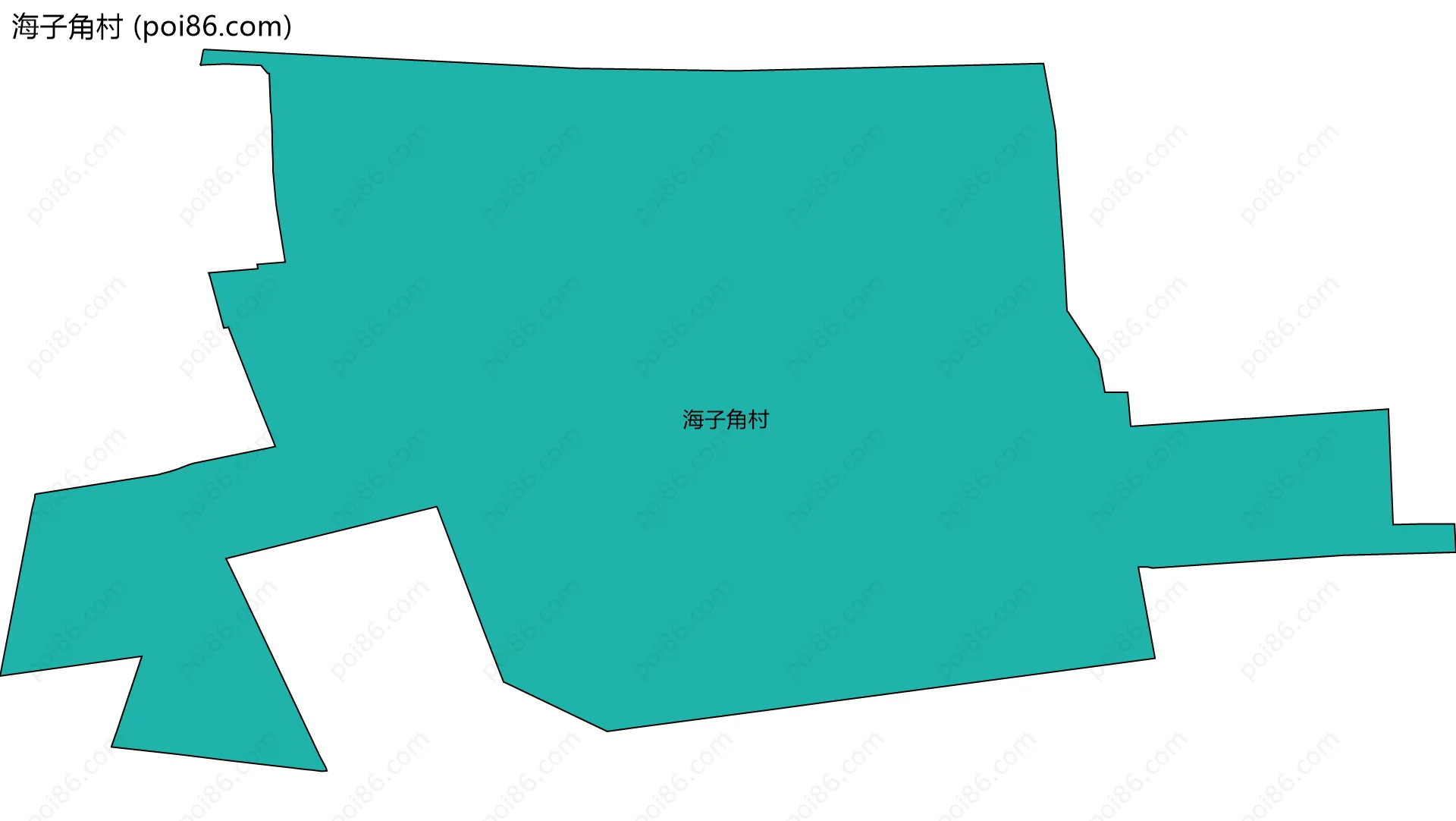 海子角村边界地图