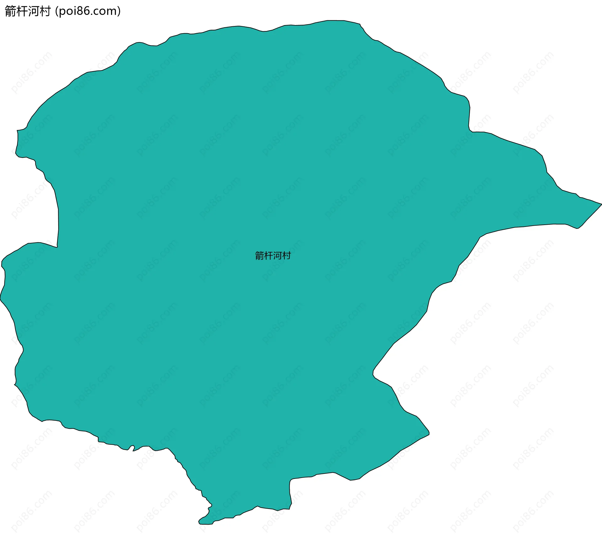 箭杆河村边界地图