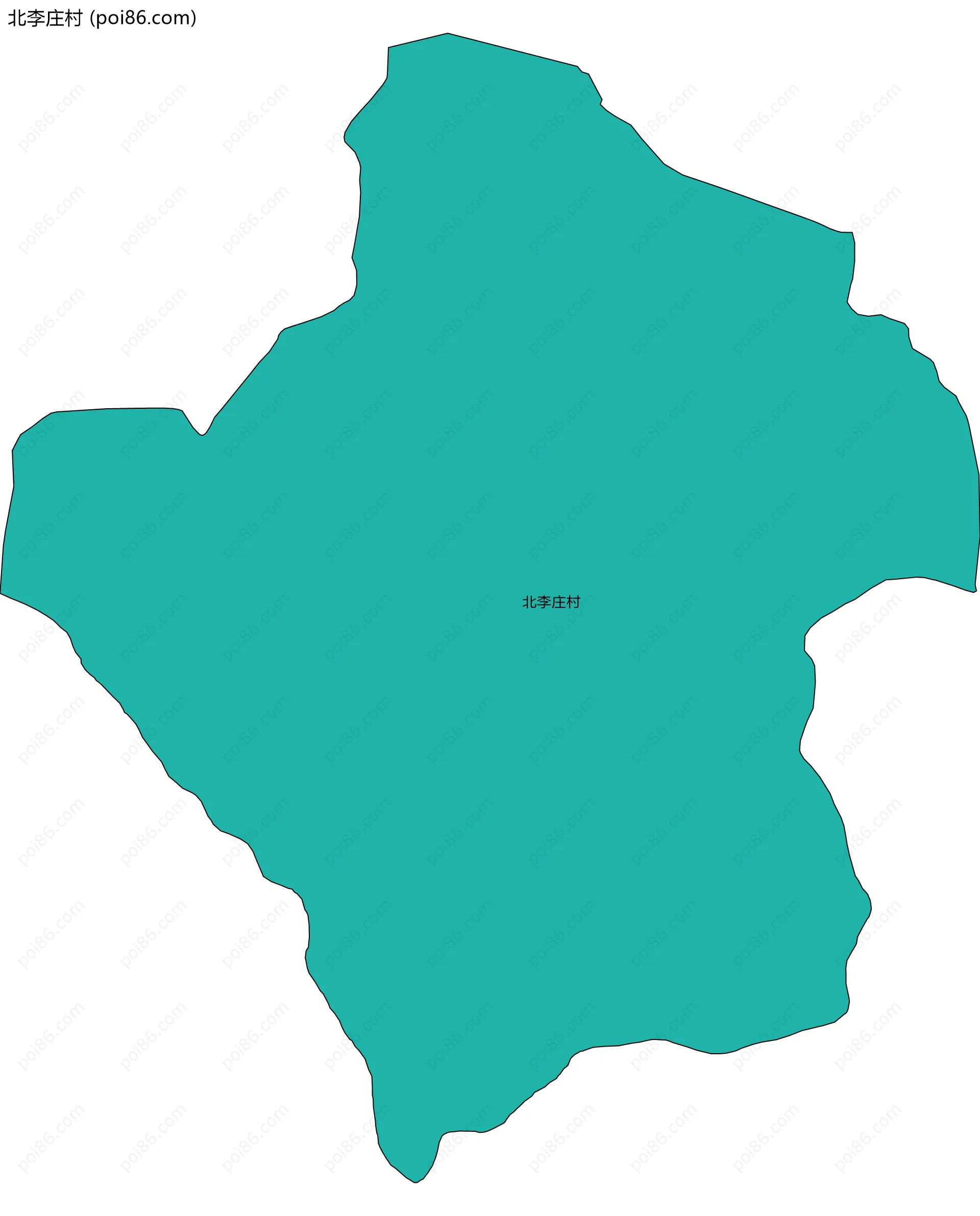 北李庄村边界地图