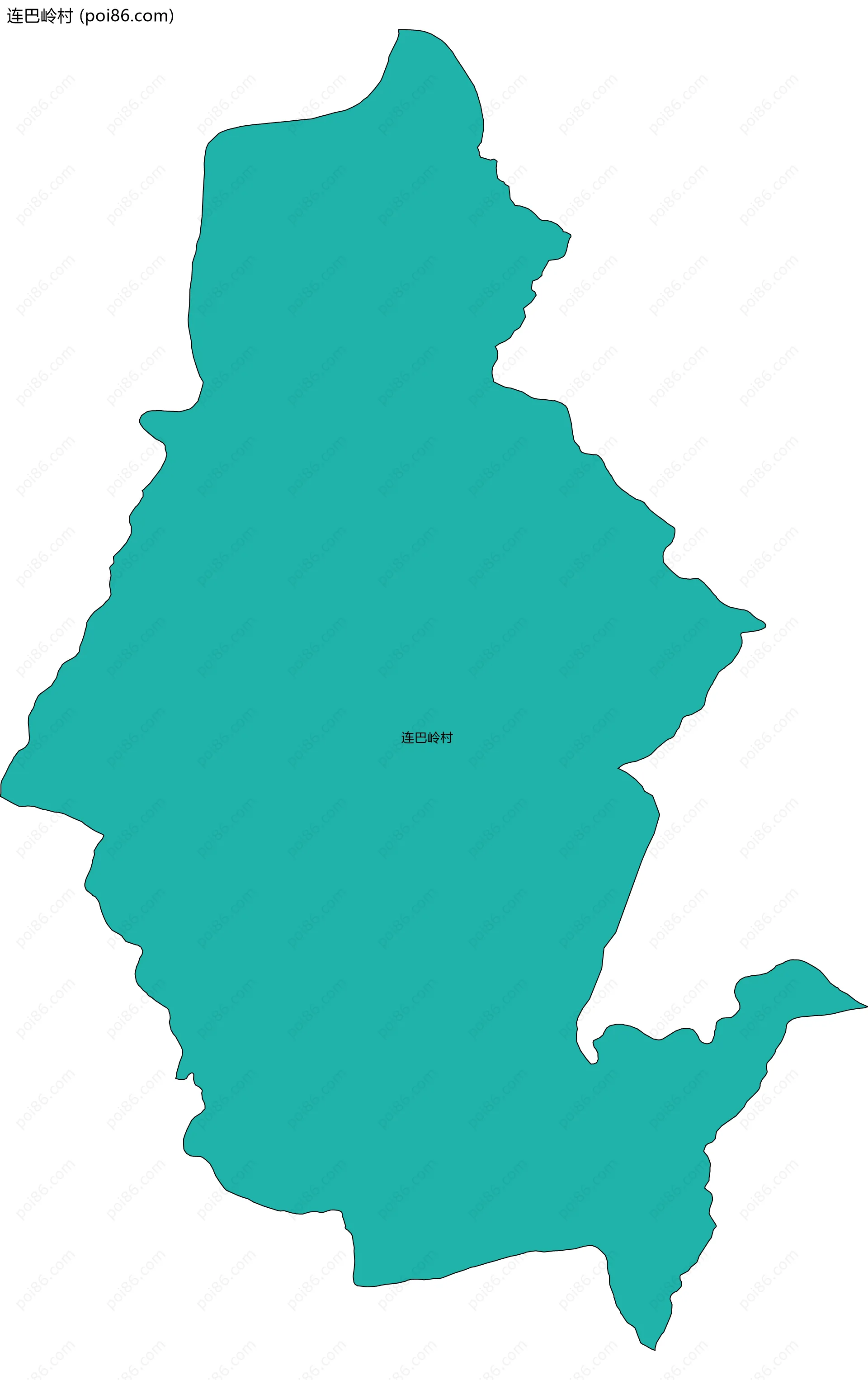 连巴岭村边界地图