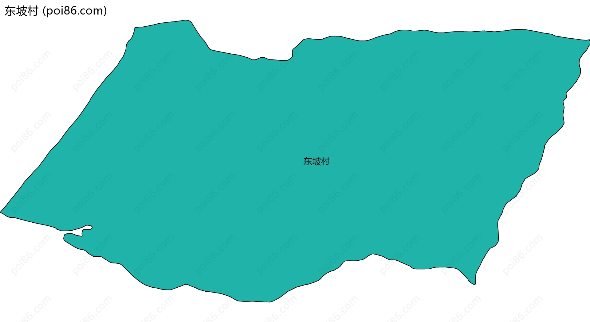 东坡村边界地图