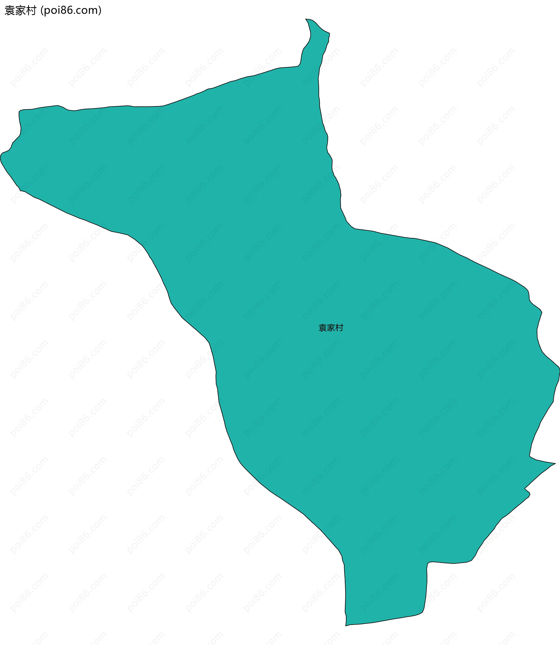 袁家村边界地图