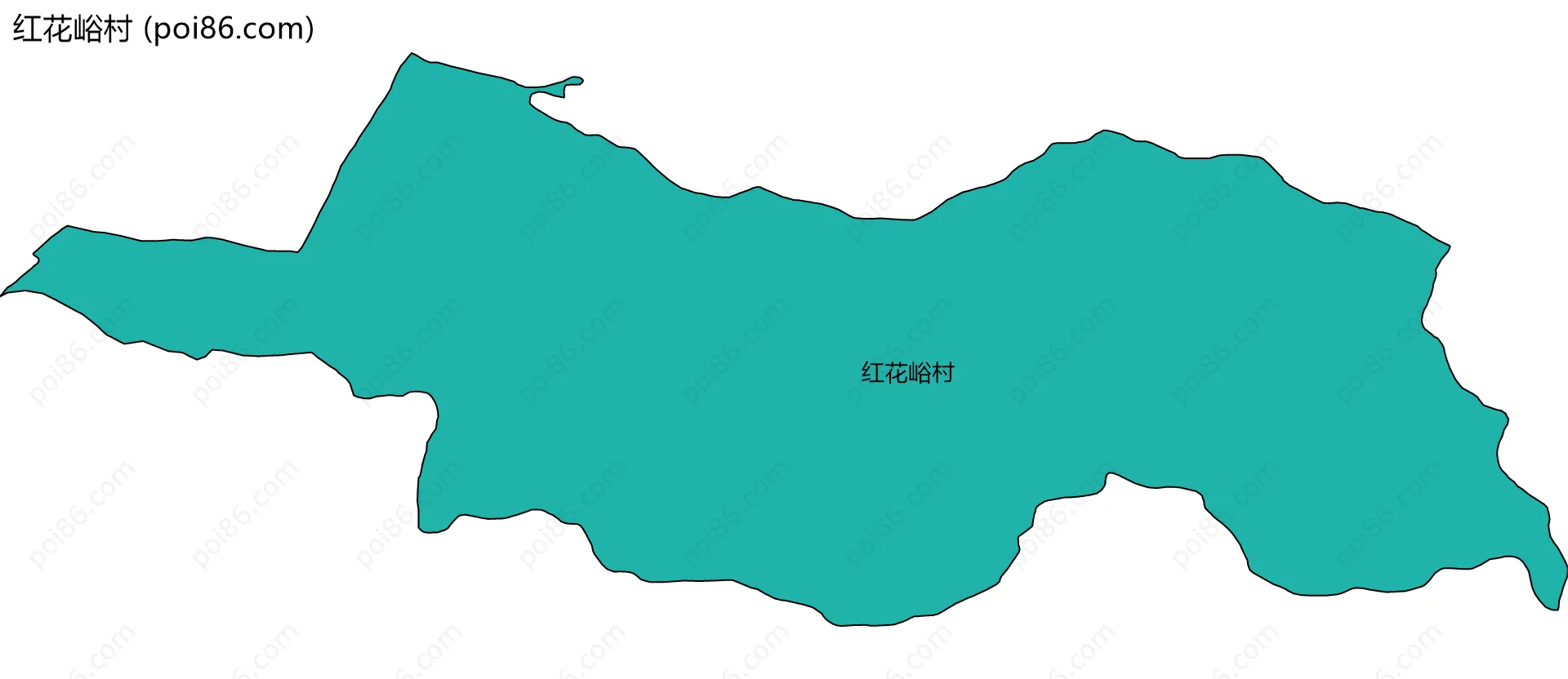 红花峪村边界地图