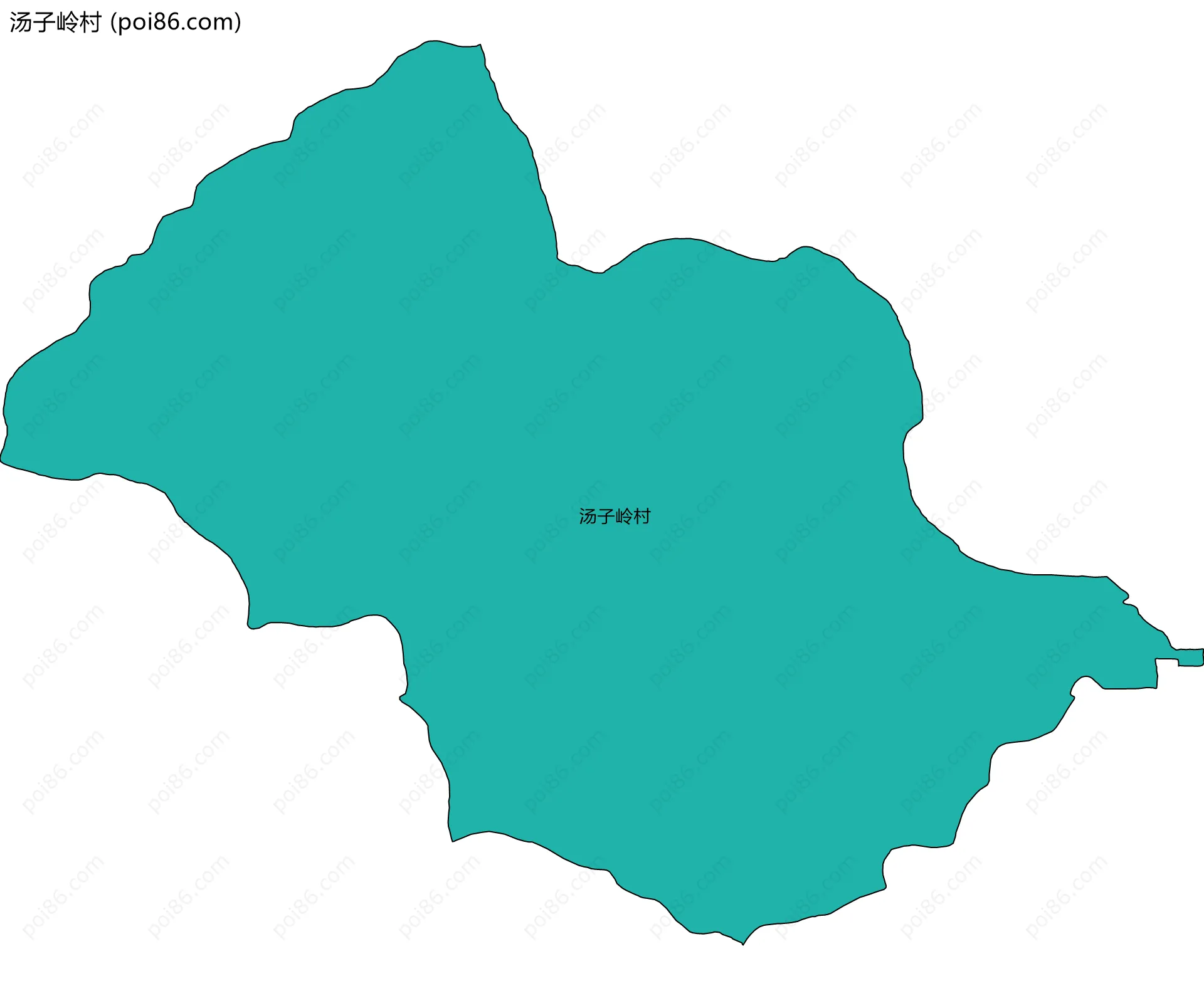 汤子岭村边界地图