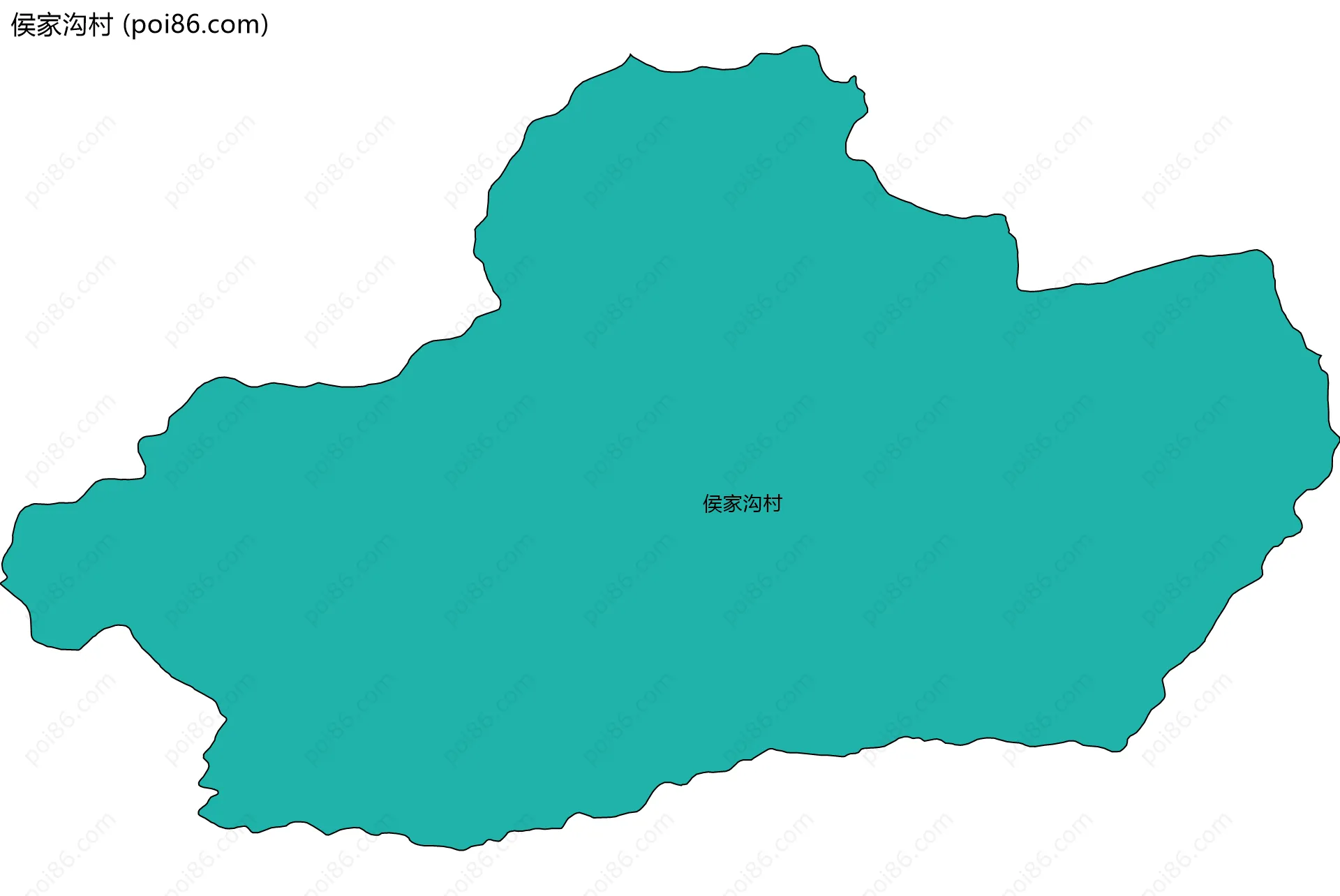 侯家沟村边界地图