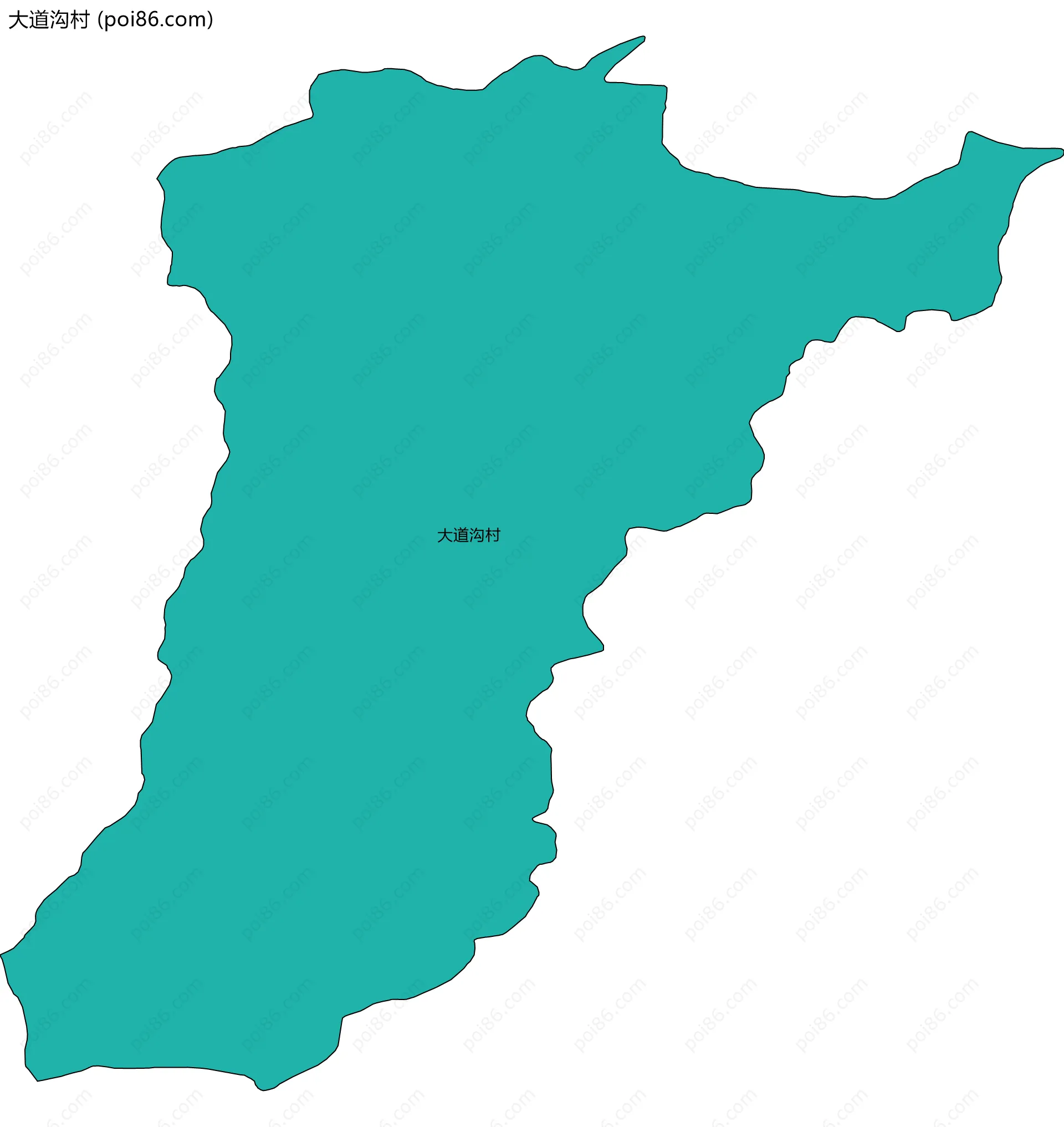 大道沟村边界地图