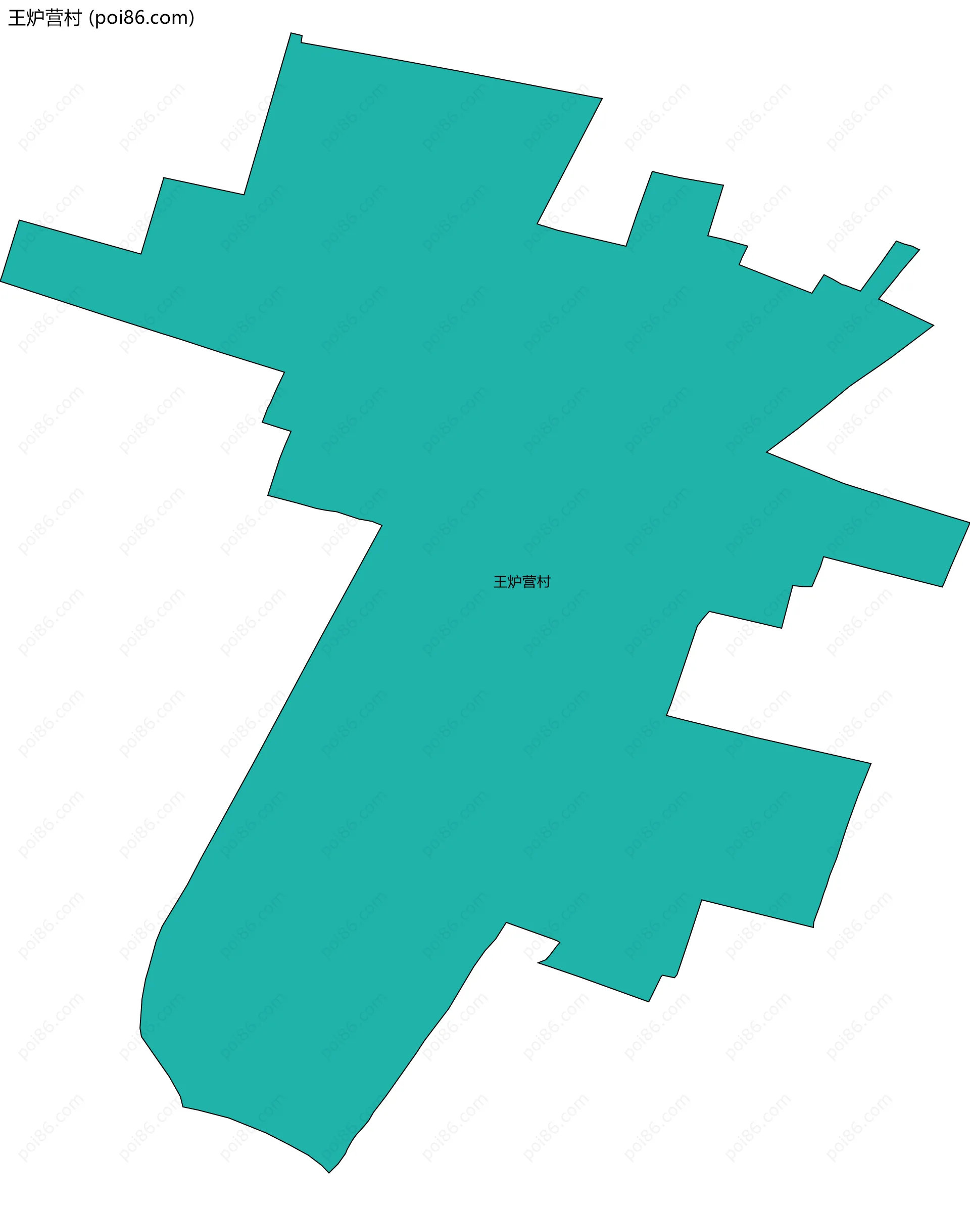 王炉营村边界地图