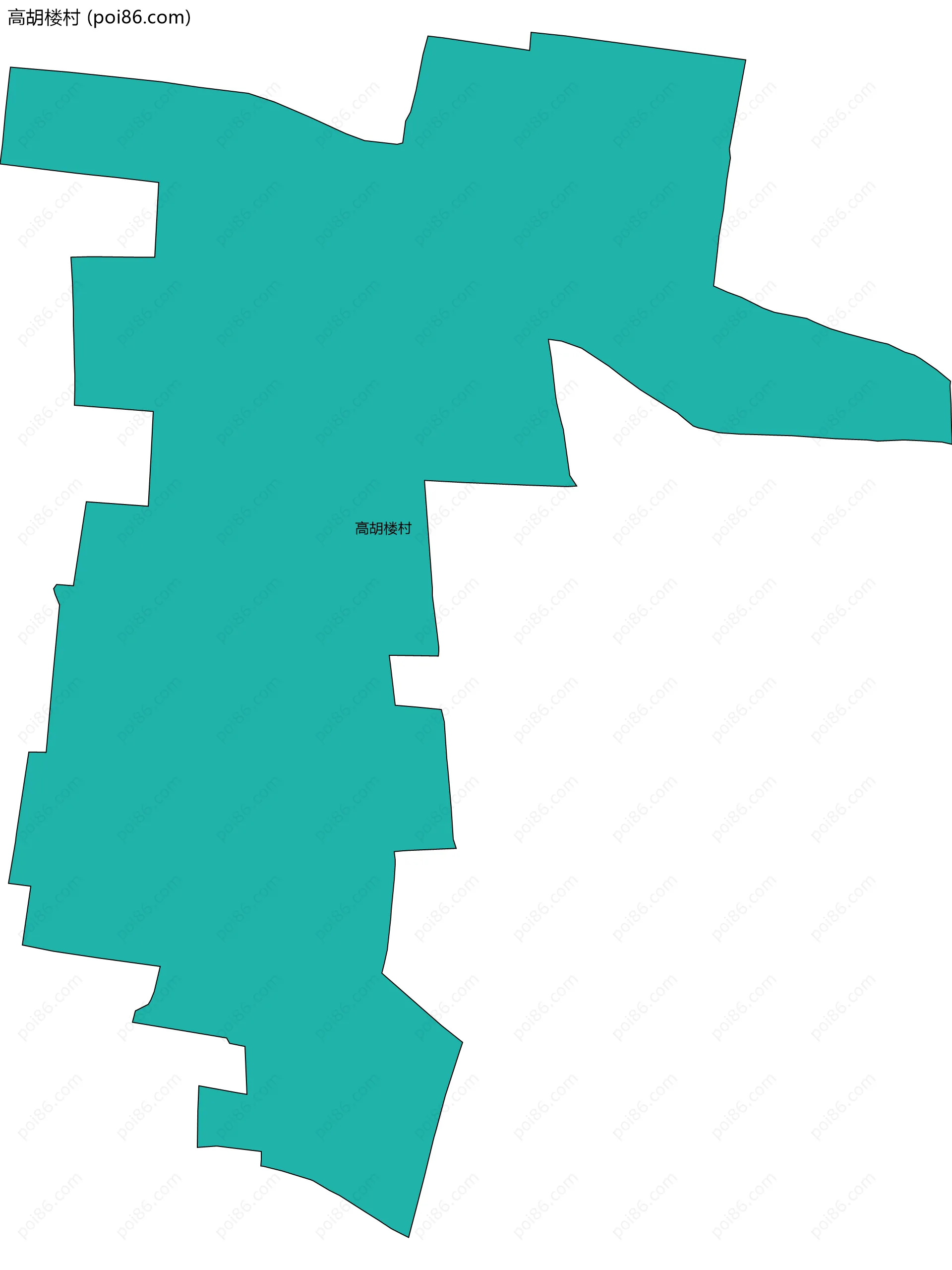 高胡楼村边界地图