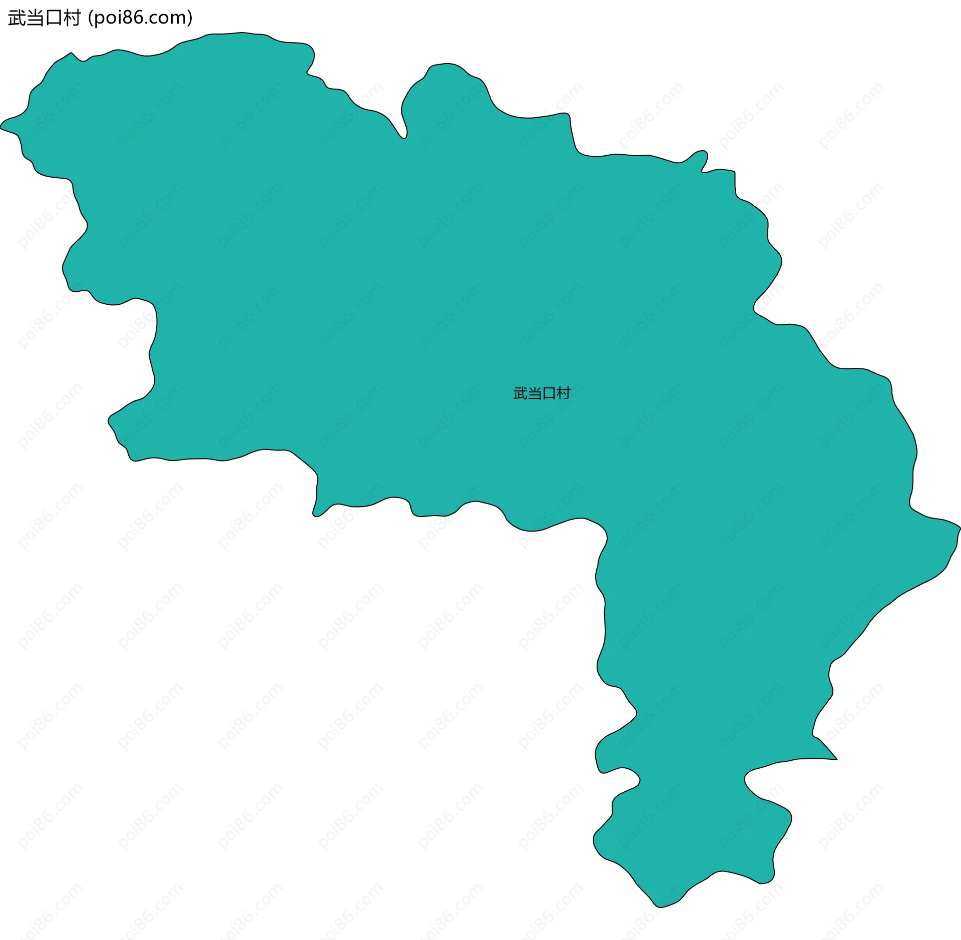 武当口村边界地图