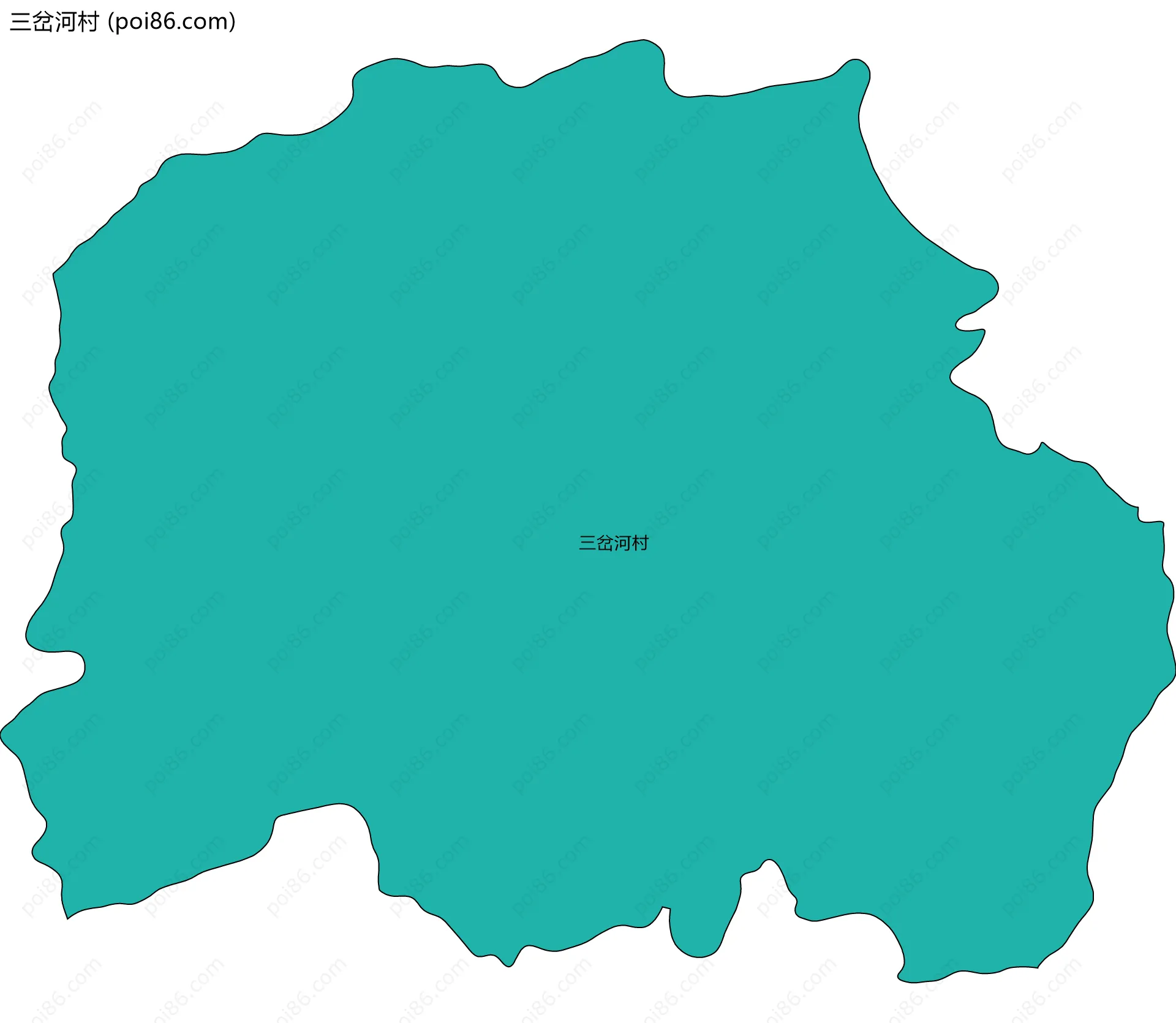 三岔河村边界地图