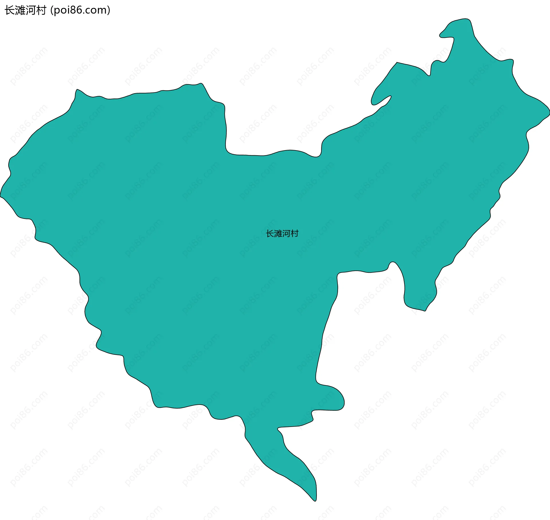 长滩河村边界地图