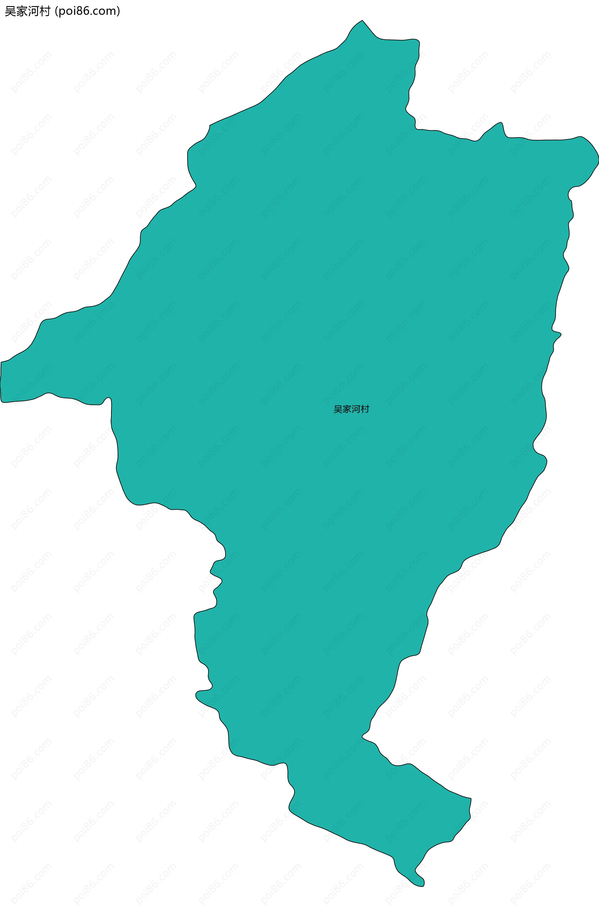 吴家河村边界地图