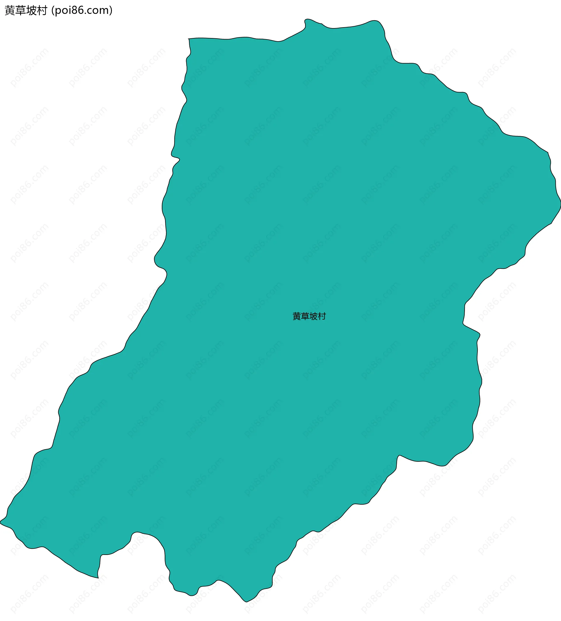 黄草坡村边界地图