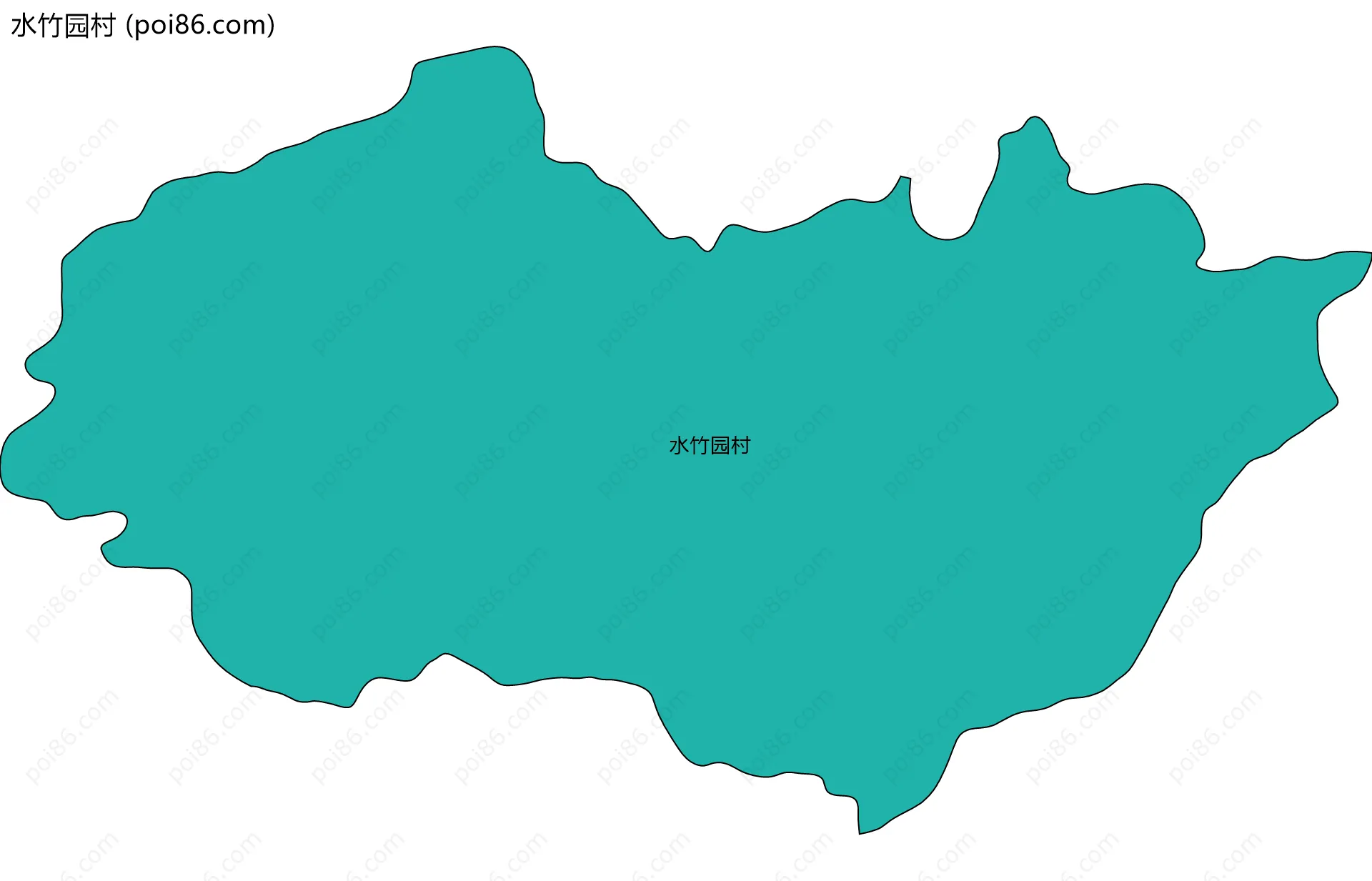 水竹园村边界地图