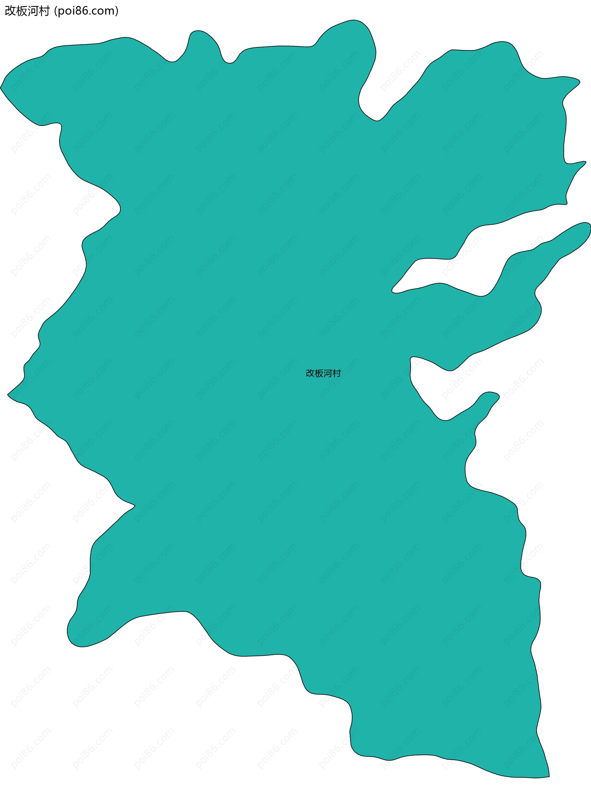 改板河村边界地图