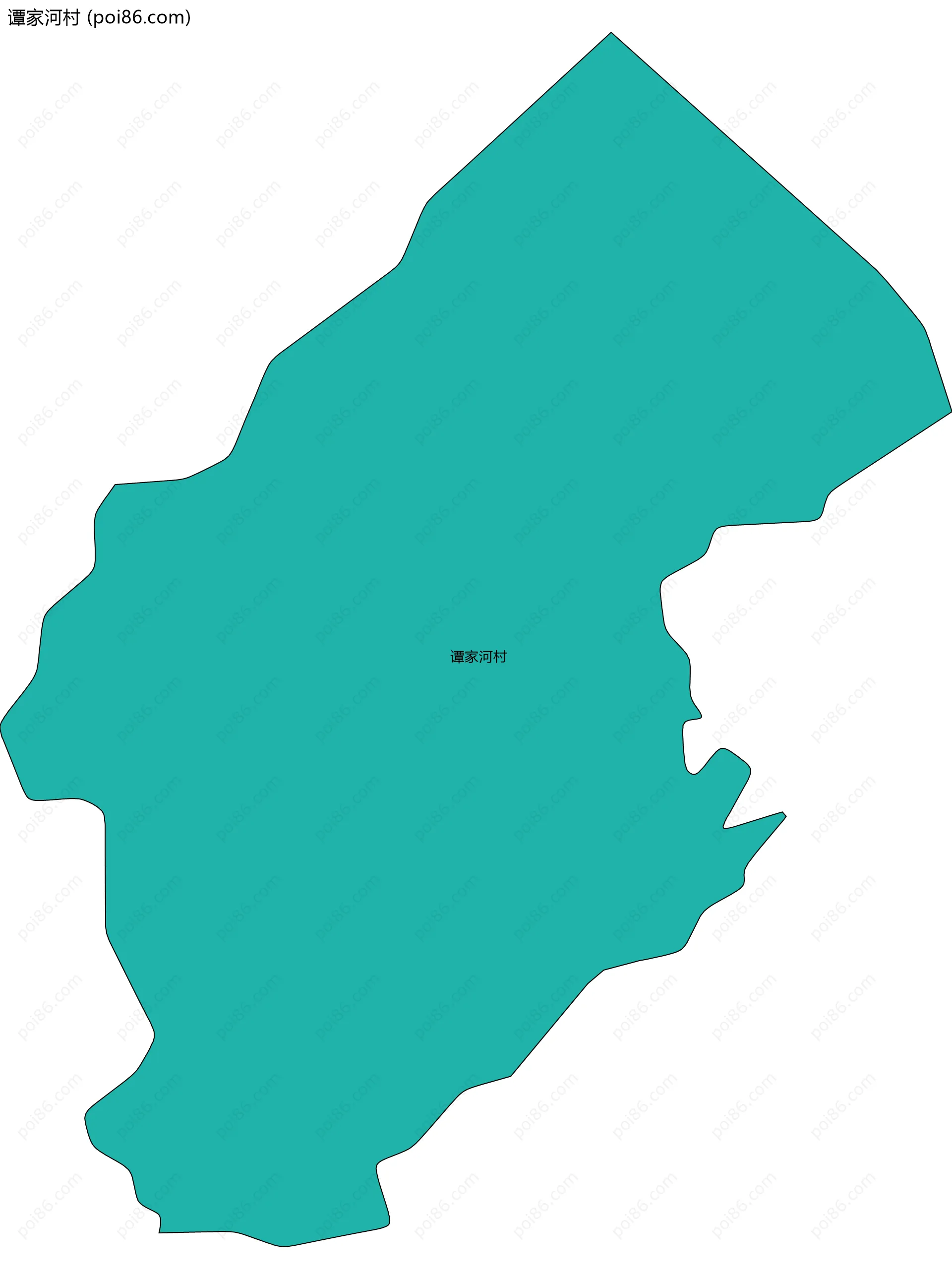 谭家河村边界地图