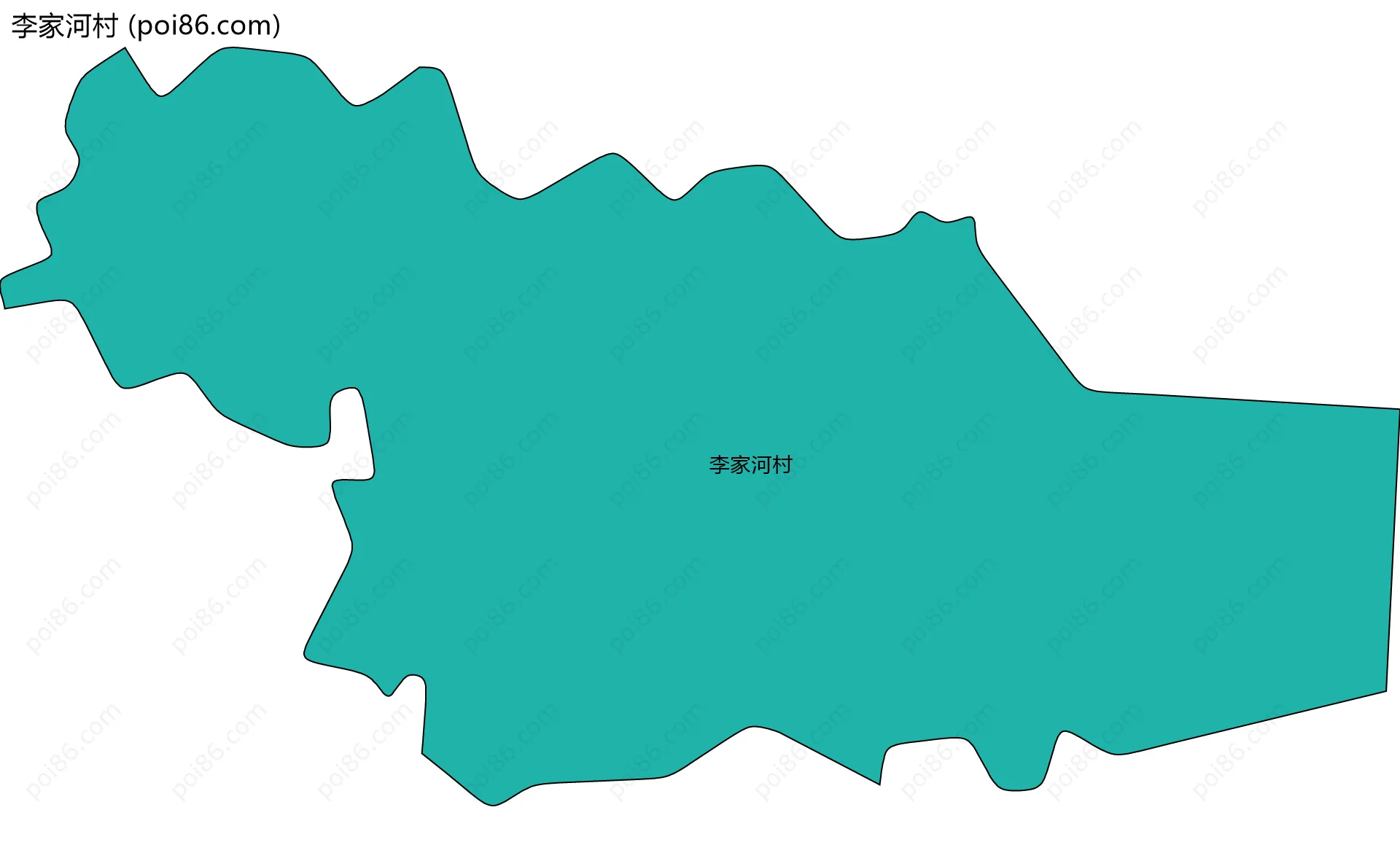 李家河村边界地图